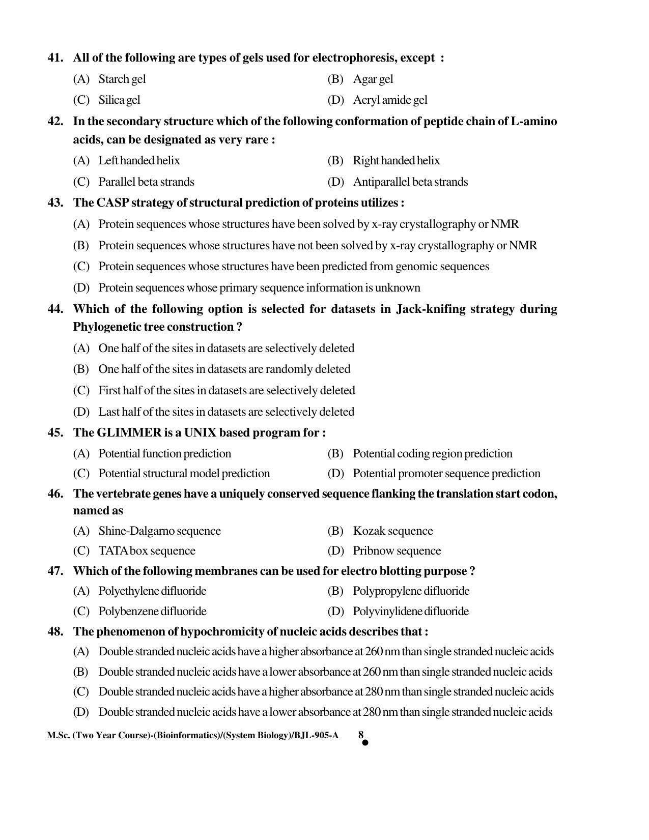 PU CET PG 2016 Question Paper Part II (SET A) - Page 303