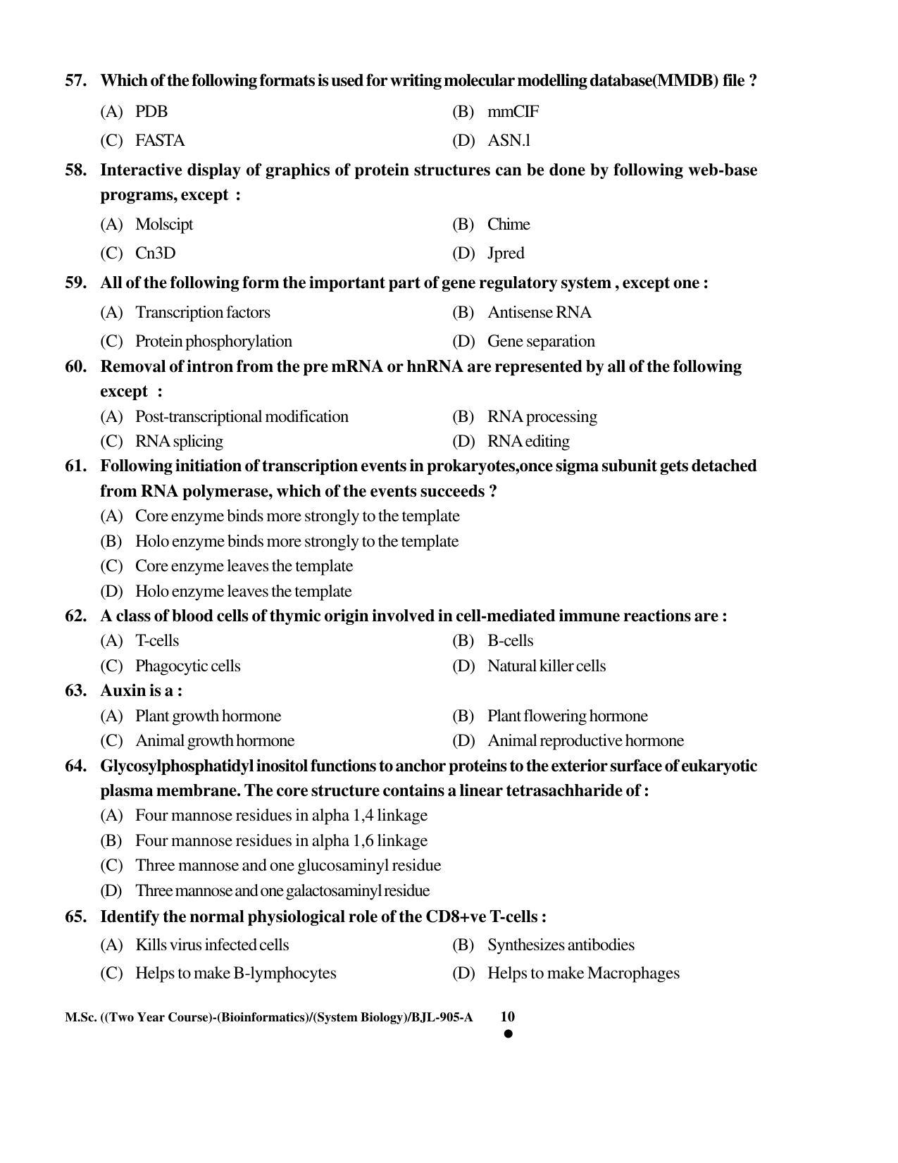PU CET PG 2016 Question Paper Part II (SET A) - Page 305