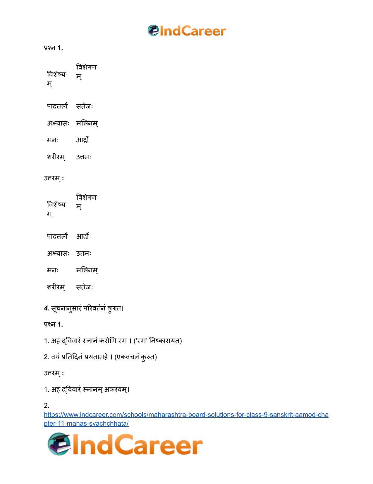 Maharashtra Board Solutions for Class 9- Sanskrit Aamod: Chapter 11- मनसः स्वच्छता - Page 5