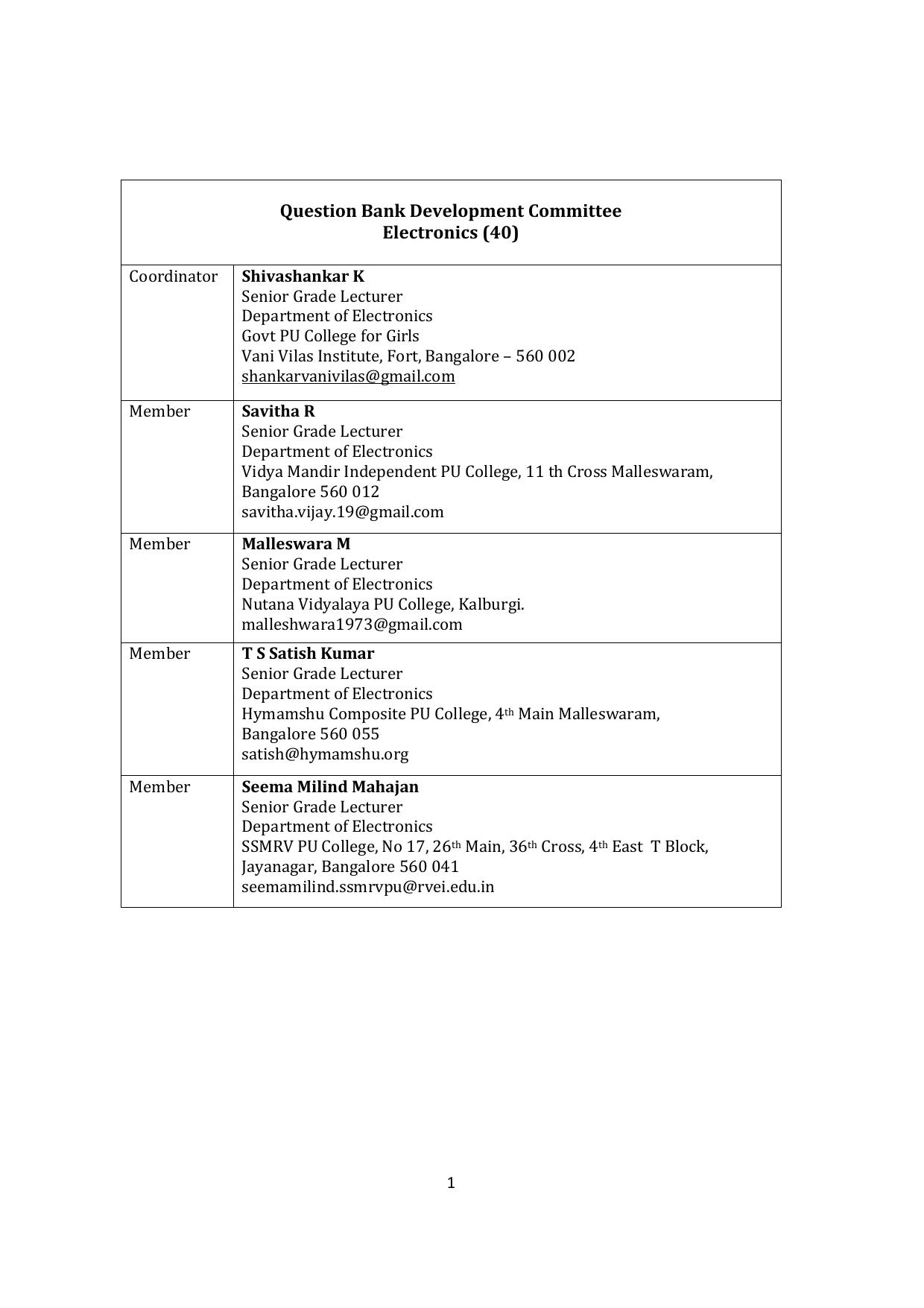 Karnataka 1st PUC Question Bank 2025 - Electronics - Page 3