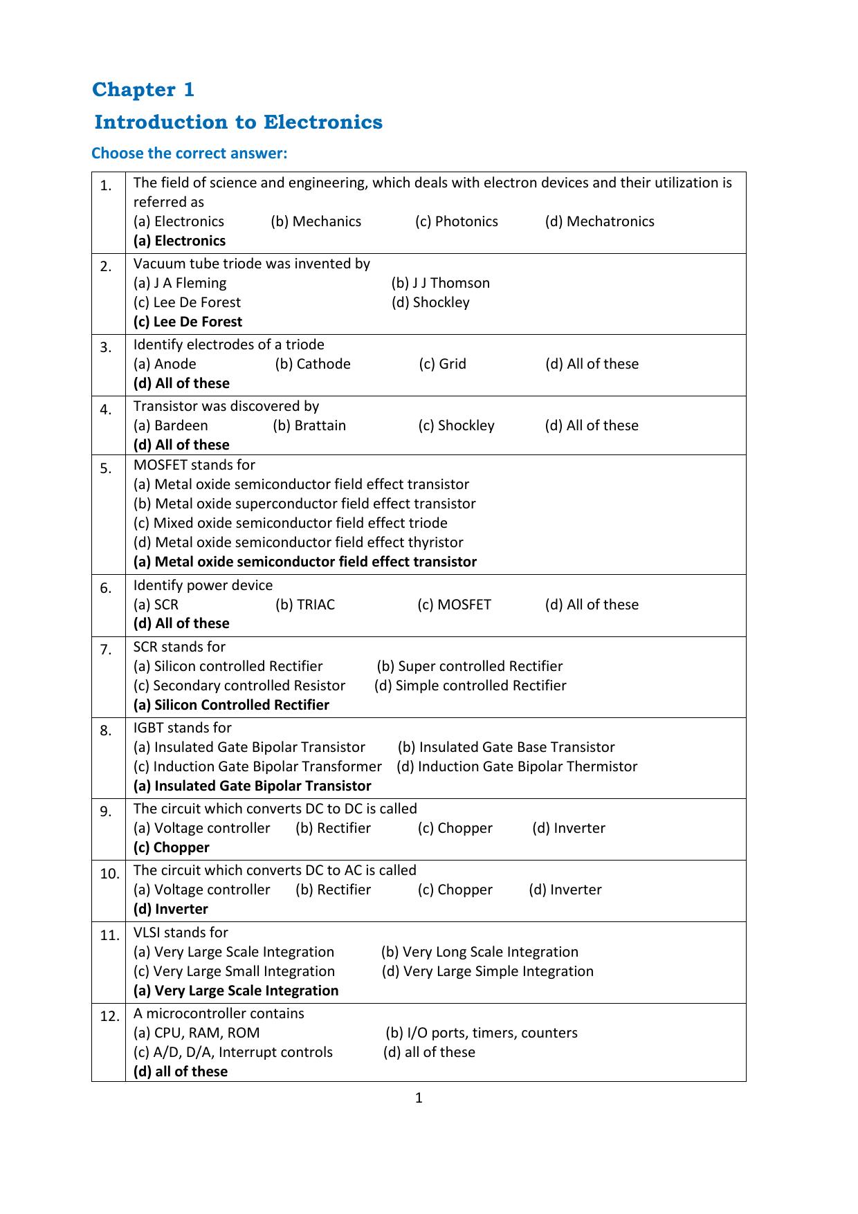 Karnataka 1st PUC Question Bank 2025 - Electronics - Page 5