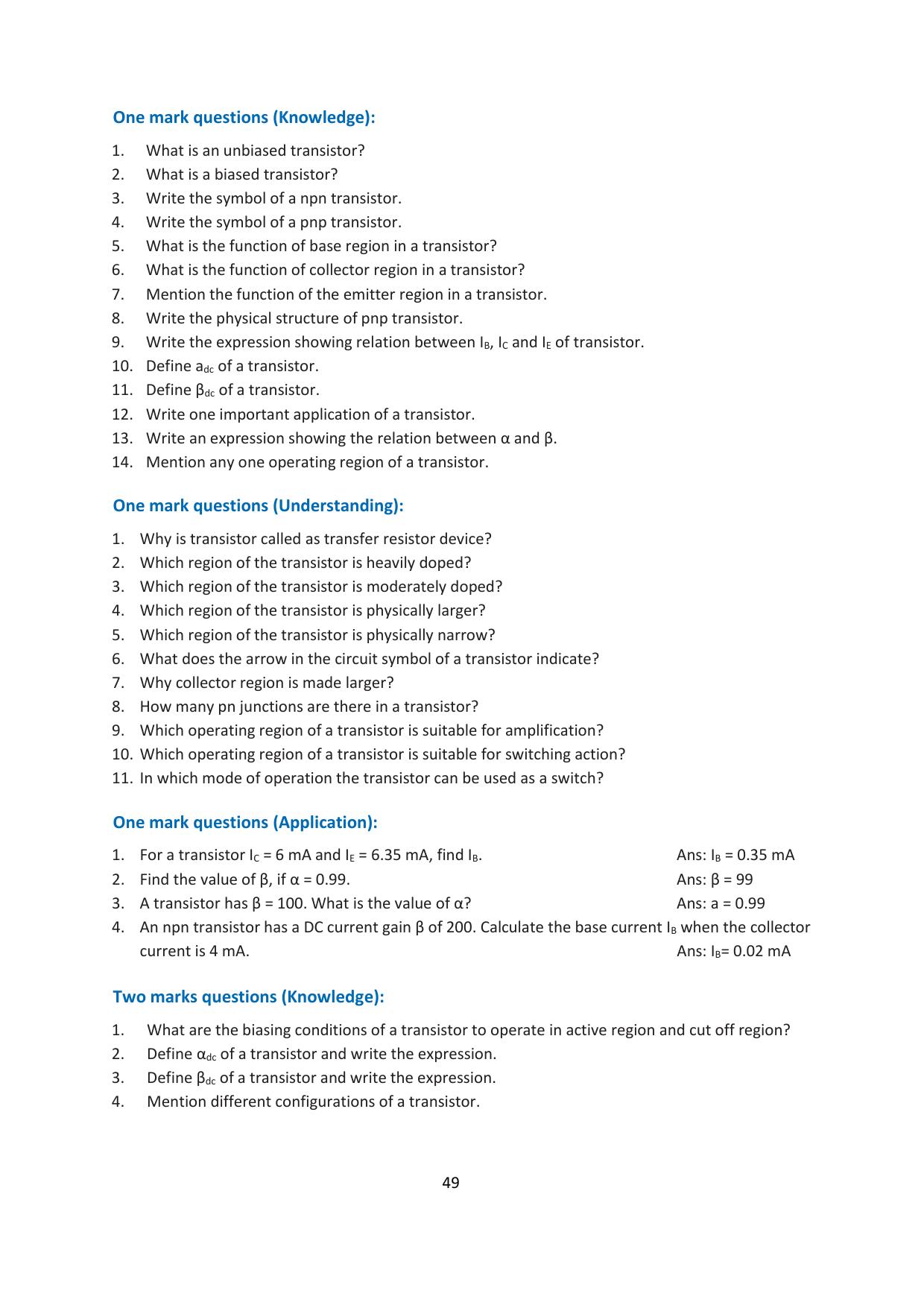 Karnataka 1st PUC Question Bank 2025 - Electronics - Page 53