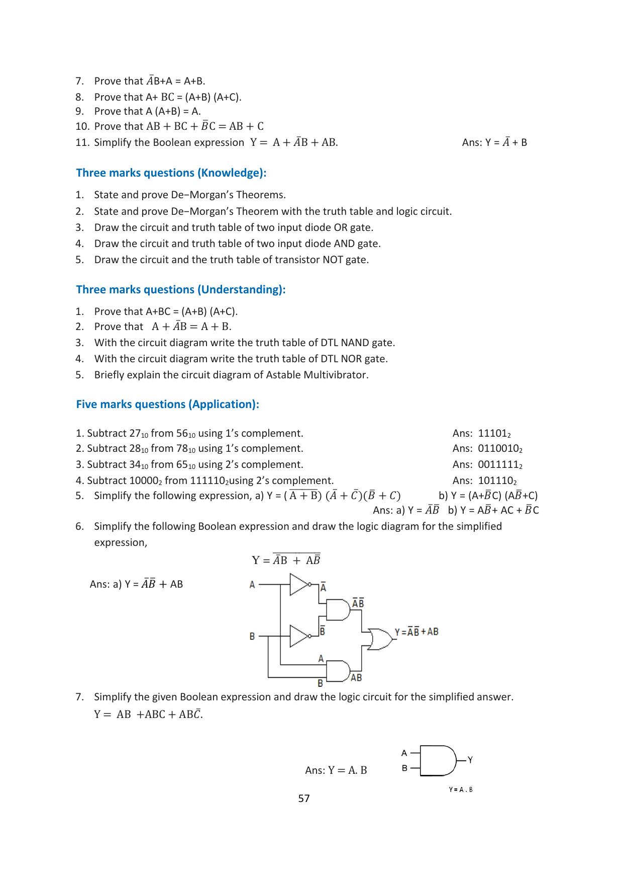Karnataka 1st PUC Question Bank 2025 - Electronics - Page 61