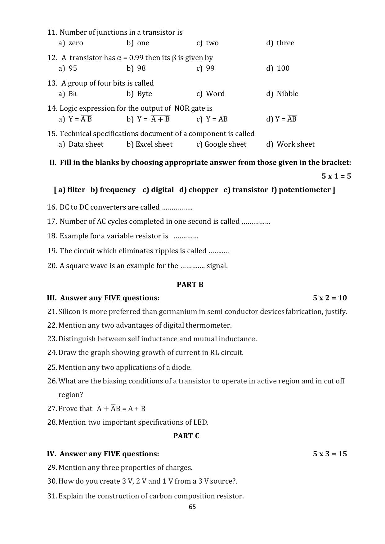 Karnataka 1st PUC Question Bank 2025 - Electronics - Page 69