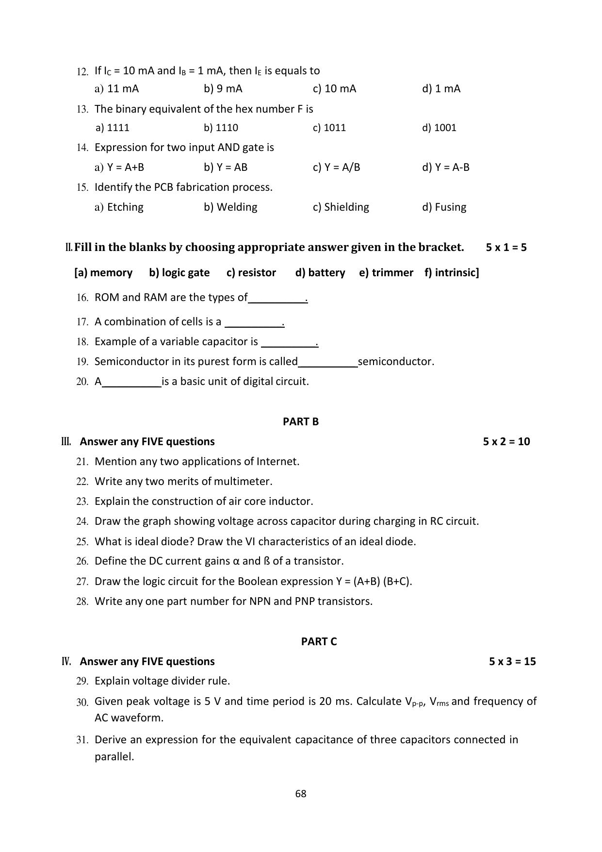 Karnataka 1st PUC Question Bank 2025 - Electronics - Page 72