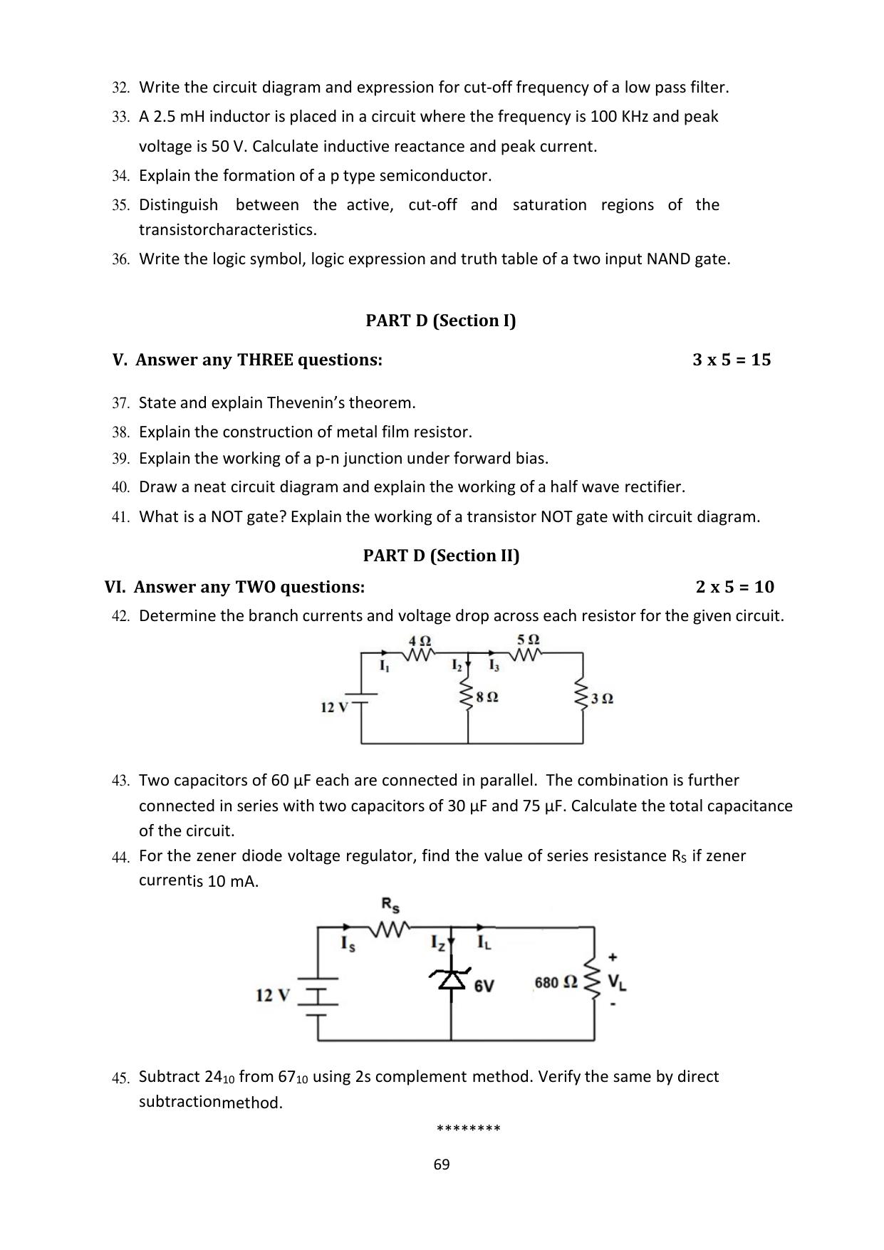 Karnataka 1st PUC Question Bank 2025 - Electronics - Page 73