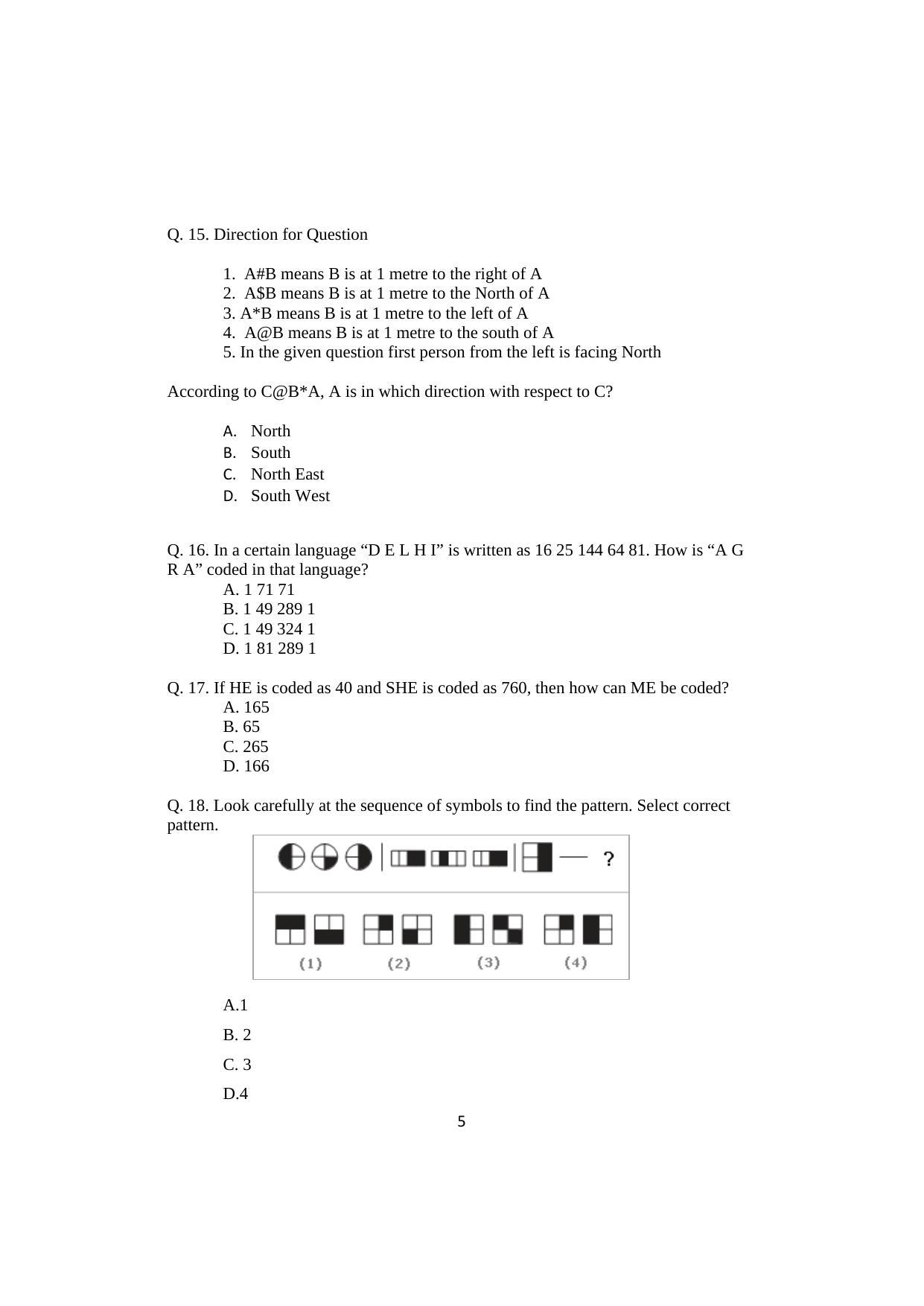 ISI Admission Test PG Diploma in Agricultural and Rural Management with Statistical Methods and Analytics DRA 2020 Sample Paper - Page 5