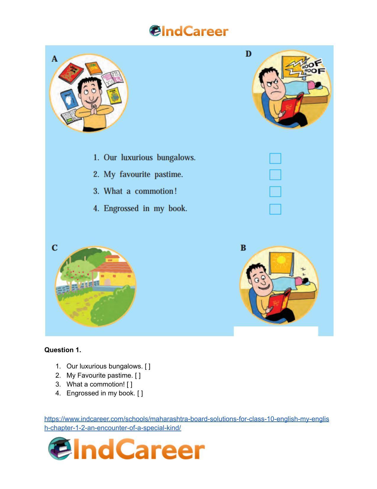 Maharashtra Board Solutions for Class 10- English (My English): Chapter 1.2- An Encounter of a Special Kind - Page 4