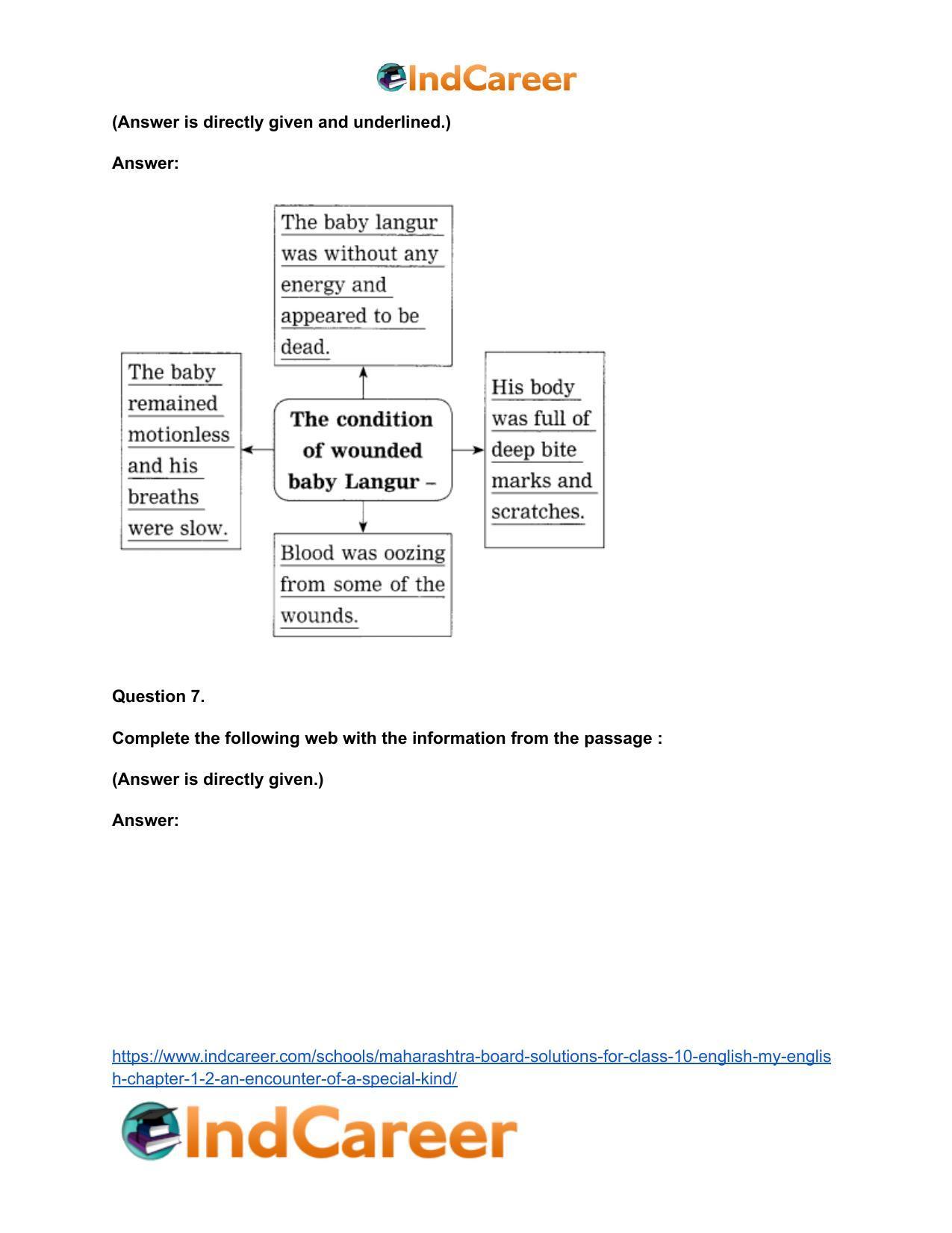 Maharashtra Board Solutions for Class 10- English (My English): Chapter 1.2- An Encounter of a Special Kind - Page 23
