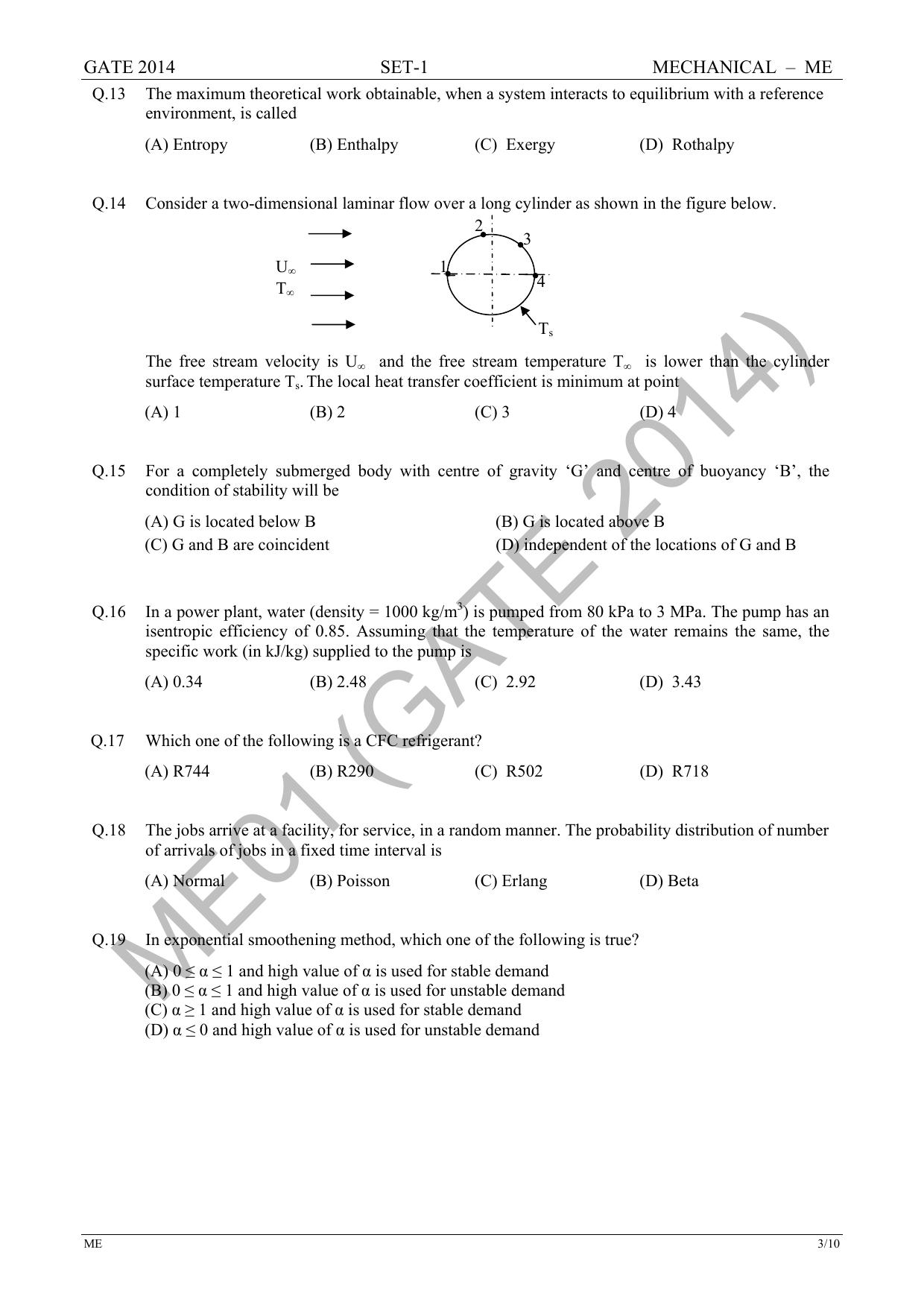 GATE 2014 Mechanical Engineering (ME) Question Paper with Answer Key - Page 10