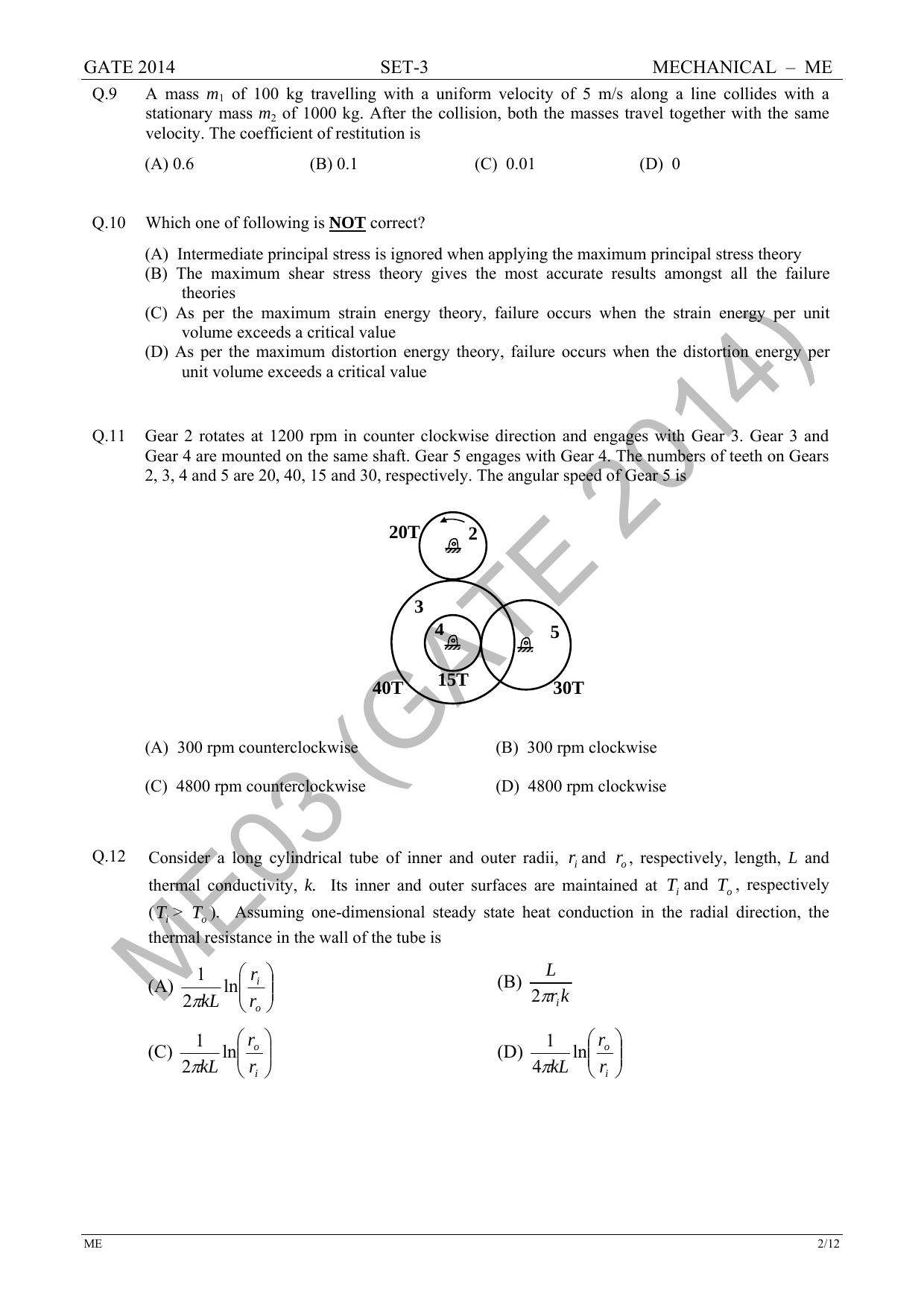 GATE 2014 Mechanical Engineering (ME) Question Paper with Answer Key - Page 47