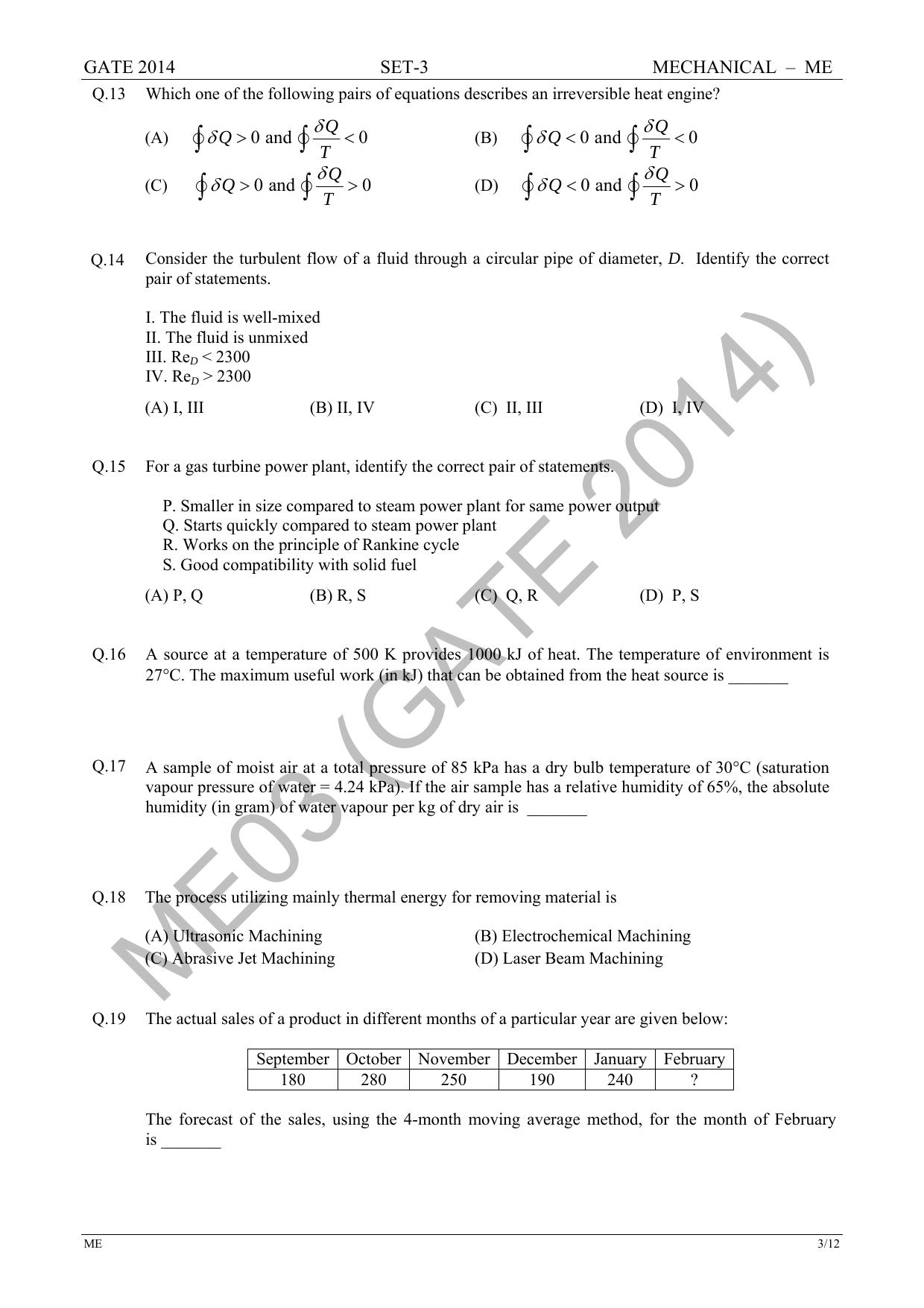 GATE 2014 Mechanical Engineering (ME) Question Paper with Answer Key - Page 48