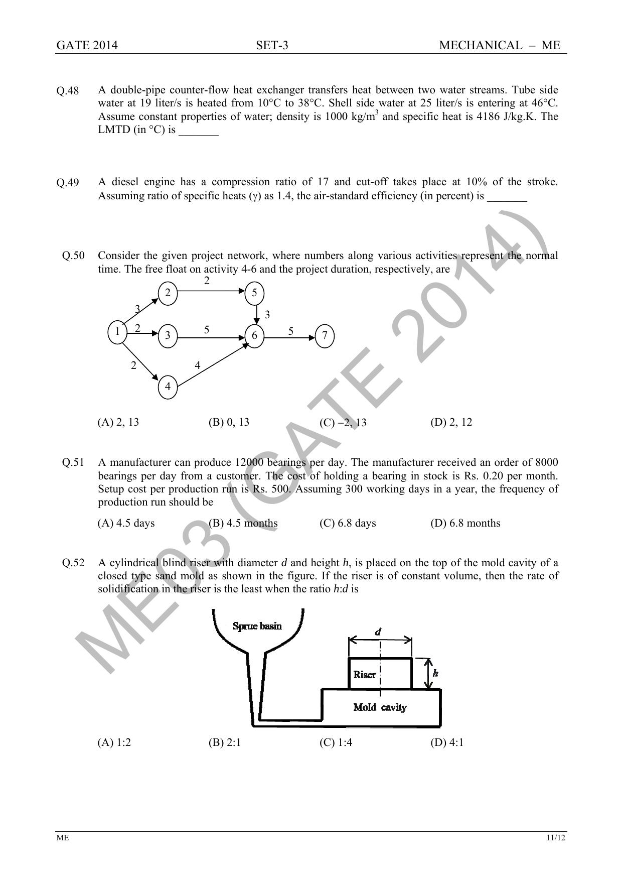 GATE 2014 Mechanical Engineering (ME) Question Paper with Answer Key - Page 56