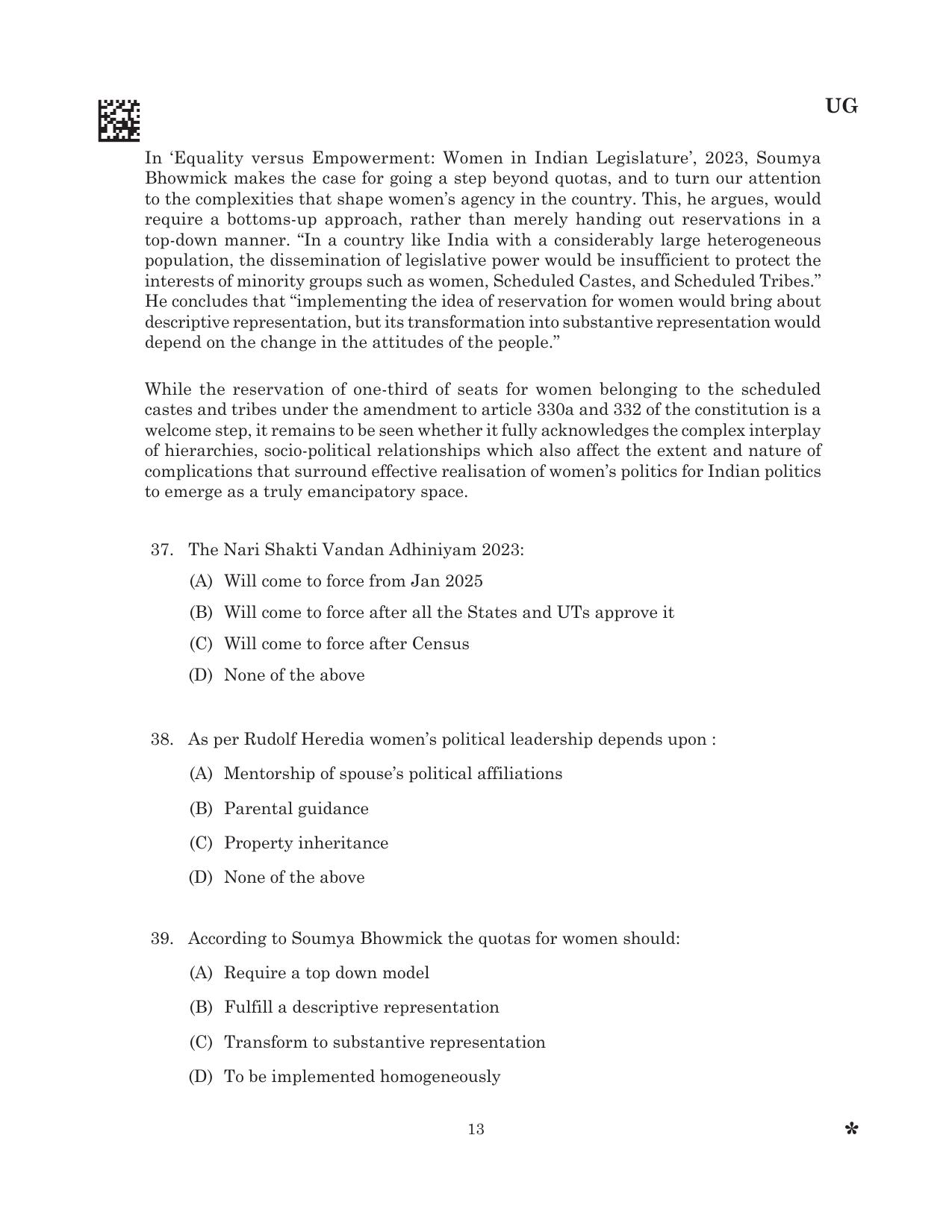 CLAT 2025 UG Question Paper - Page 15