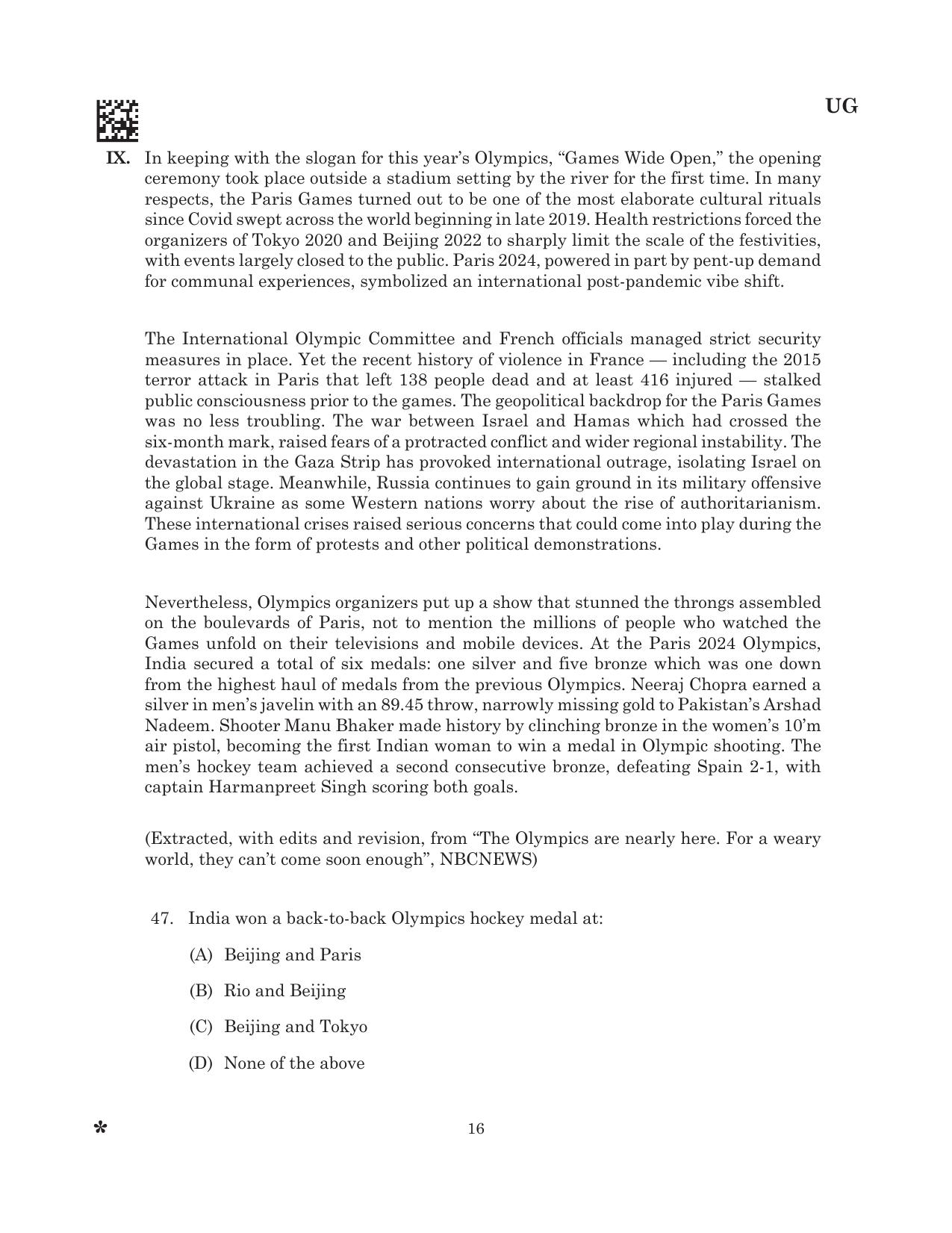 CLAT 2025 UG Question Paper - Page 18