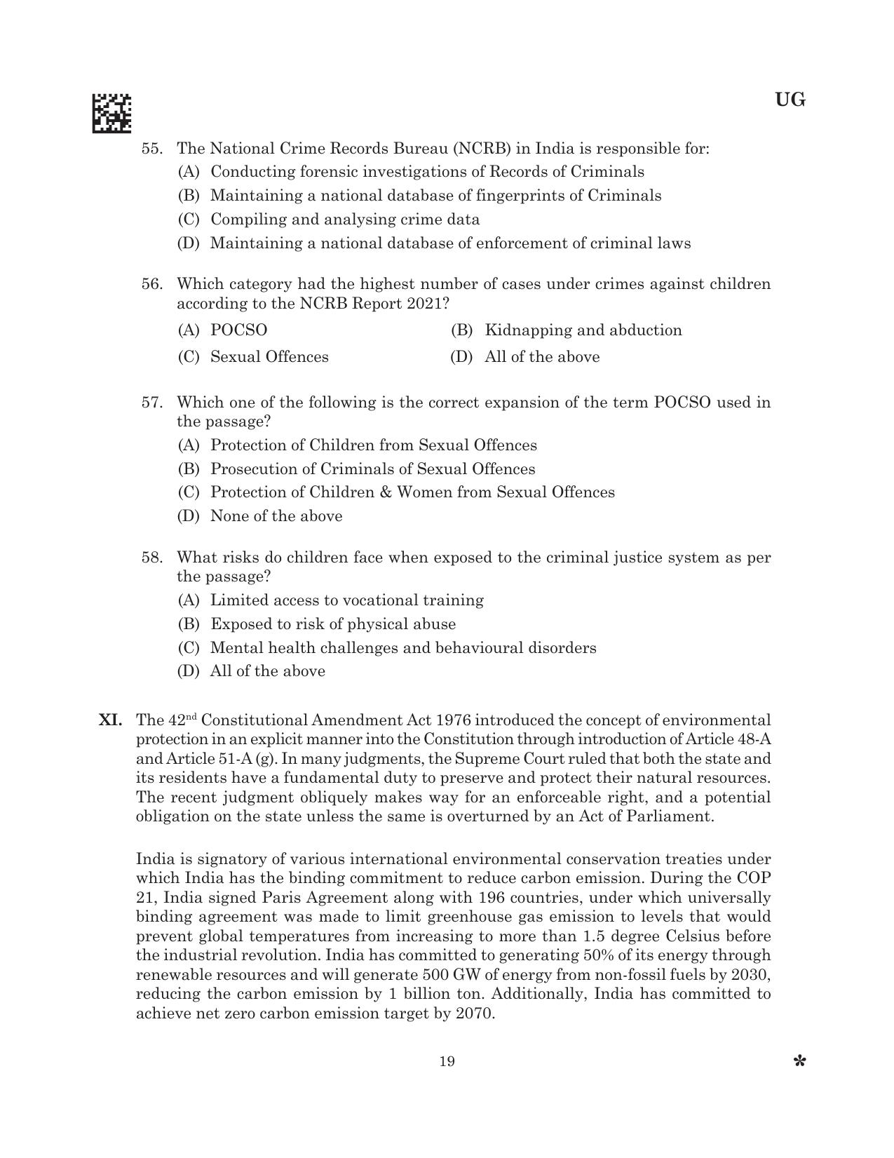 CLAT 2025 UG Question Paper - Page 21