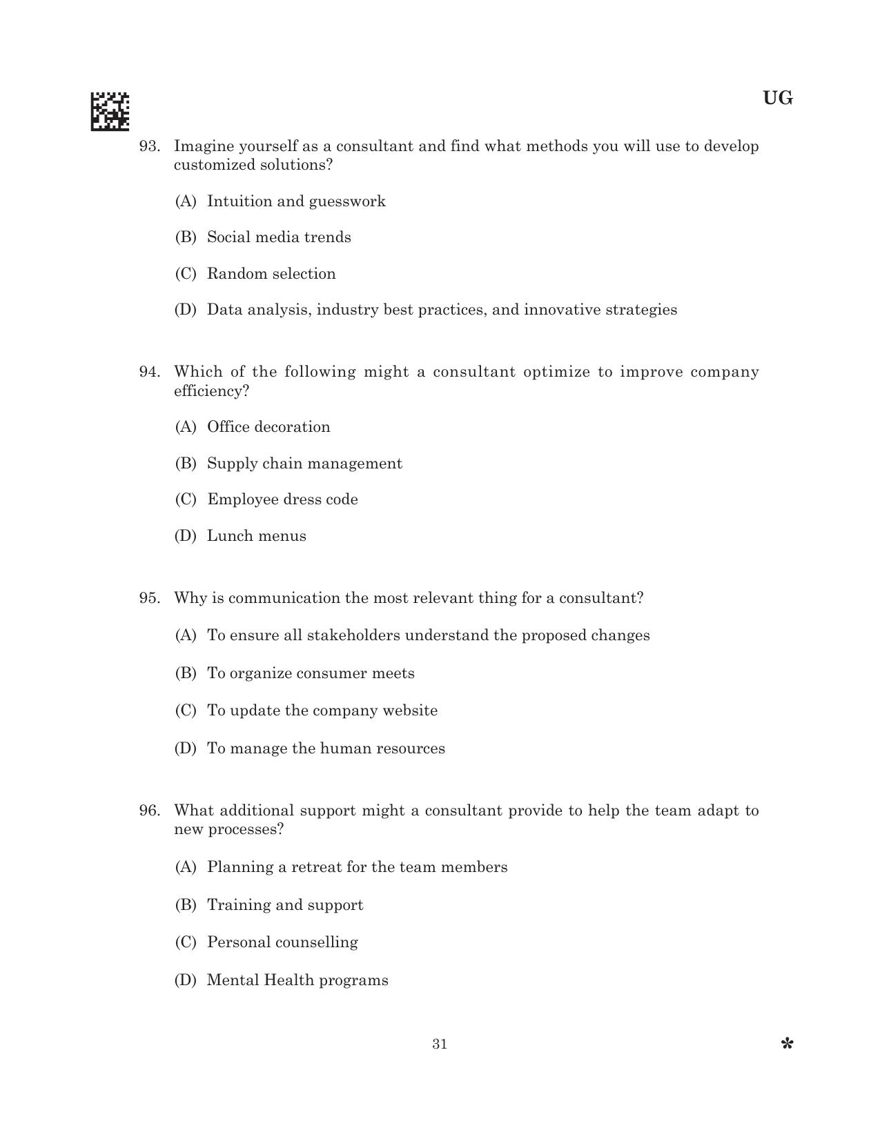CLAT 2025 UG Question Paper - Page 33