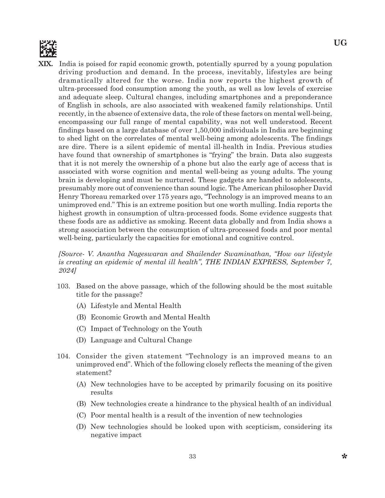 CLAT 2025 UG Question Paper - Page 35
