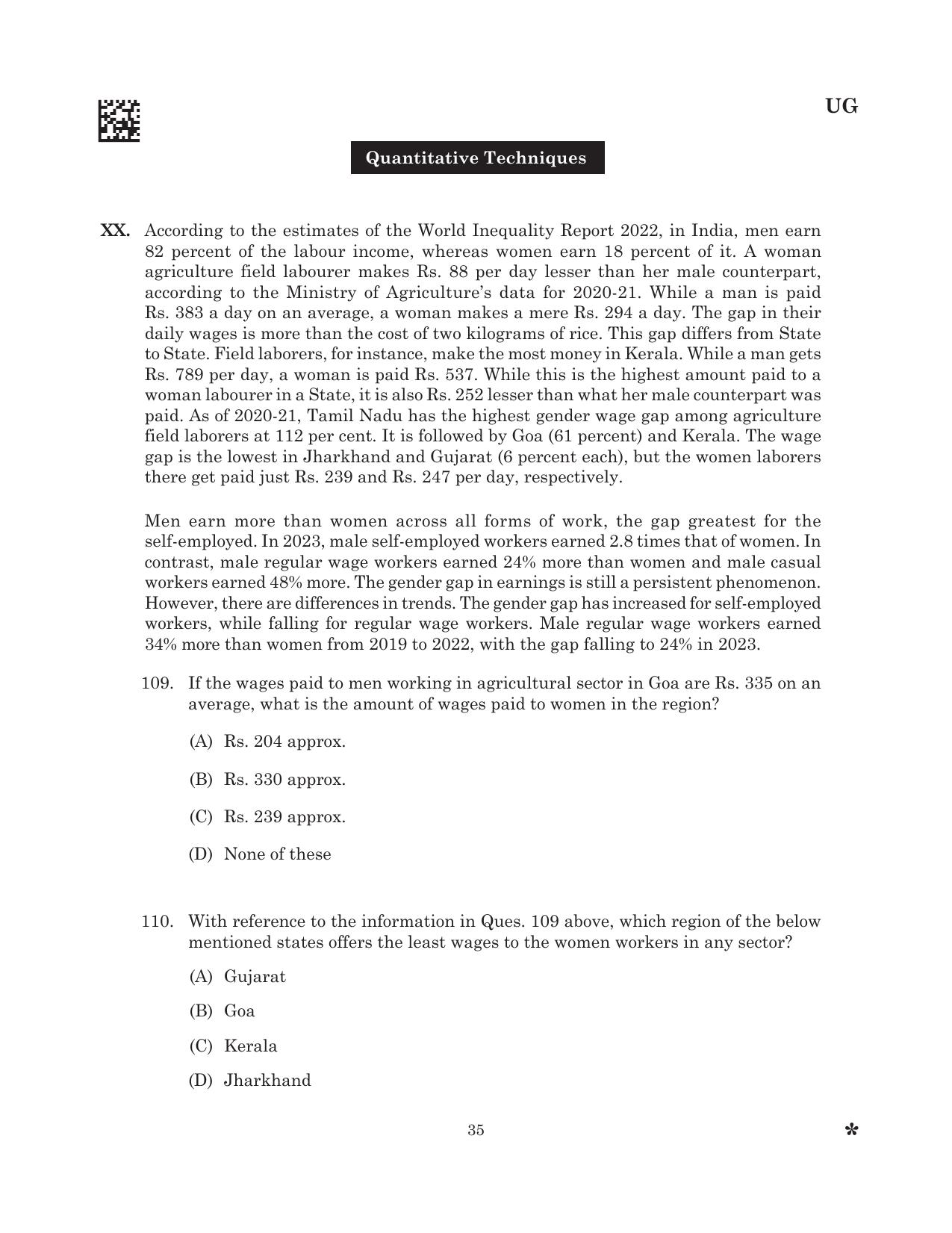 CLAT 2025 UG Question Paper - Page 37