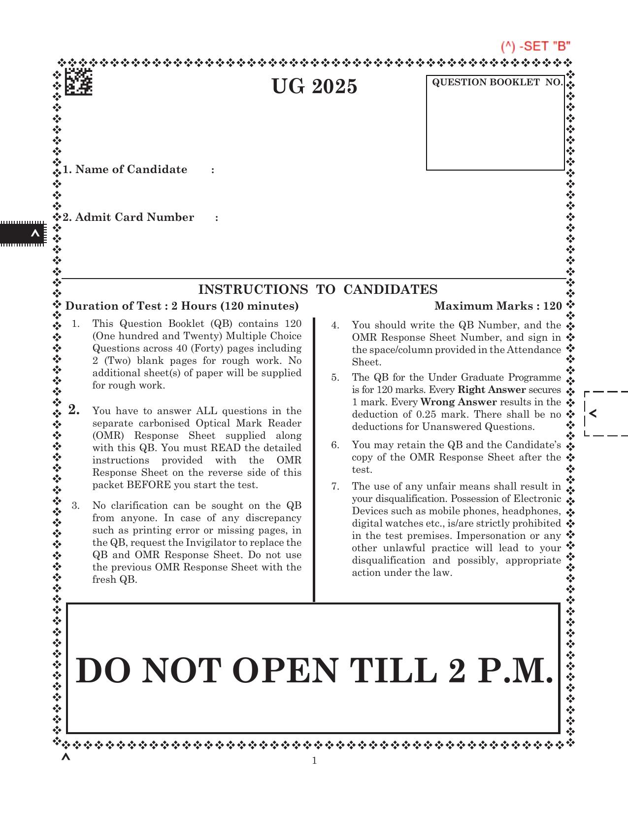 CLAT 2025 UG Question Paper - Page 43