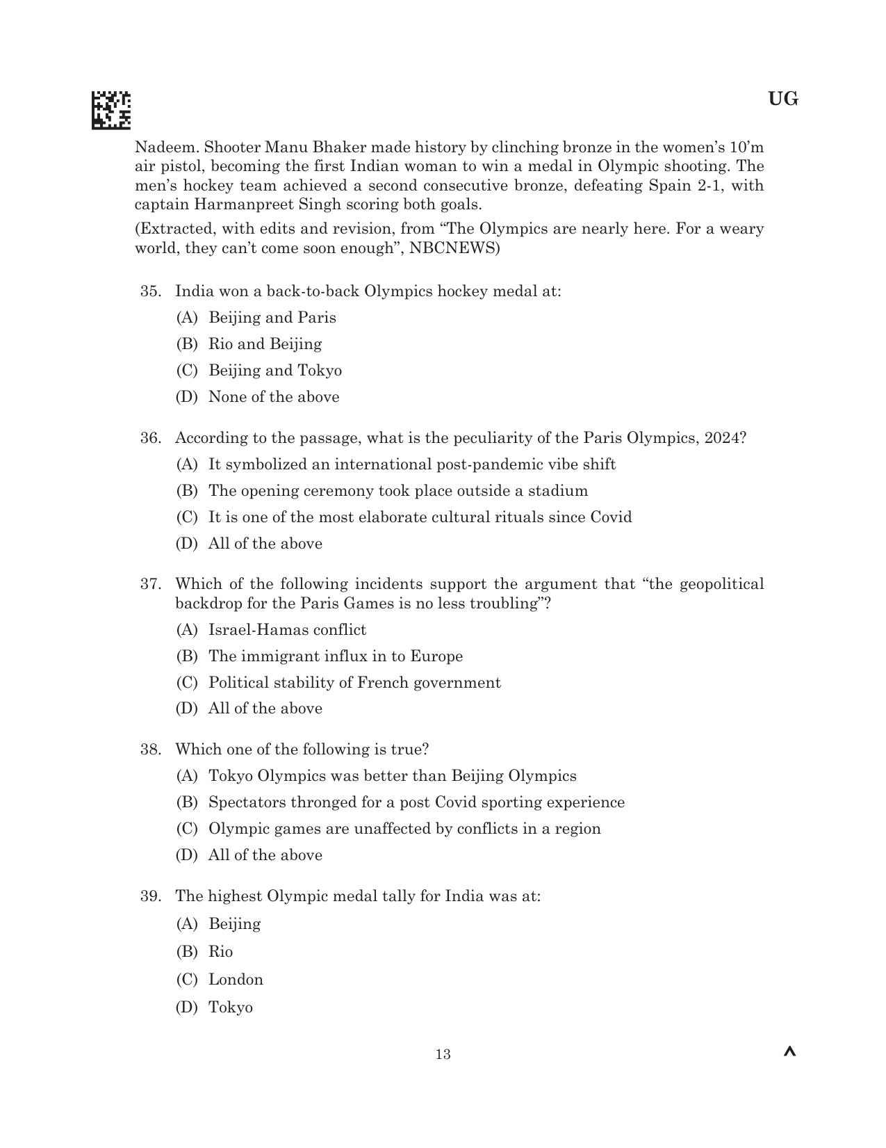 CLAT 2025 UG Question Paper - Page 55