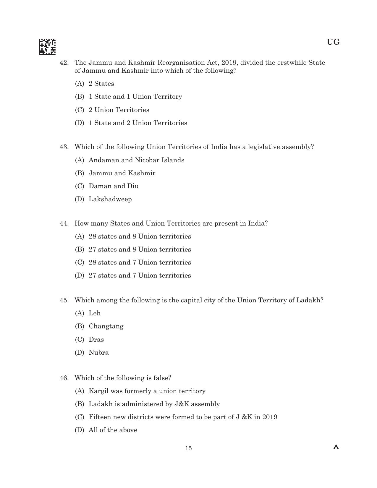 CLAT 2025 UG Question Paper - Page 57