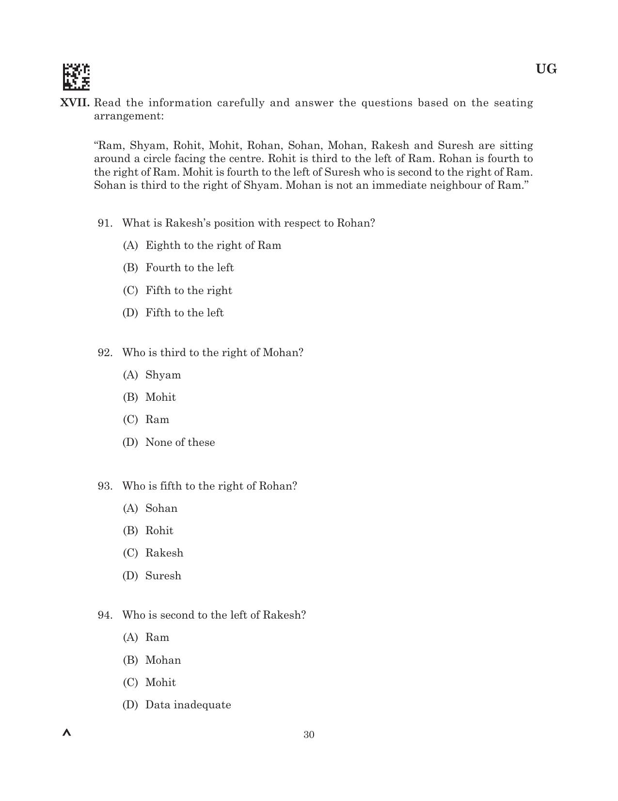CLAT 2025 UG Question Paper - Page 72