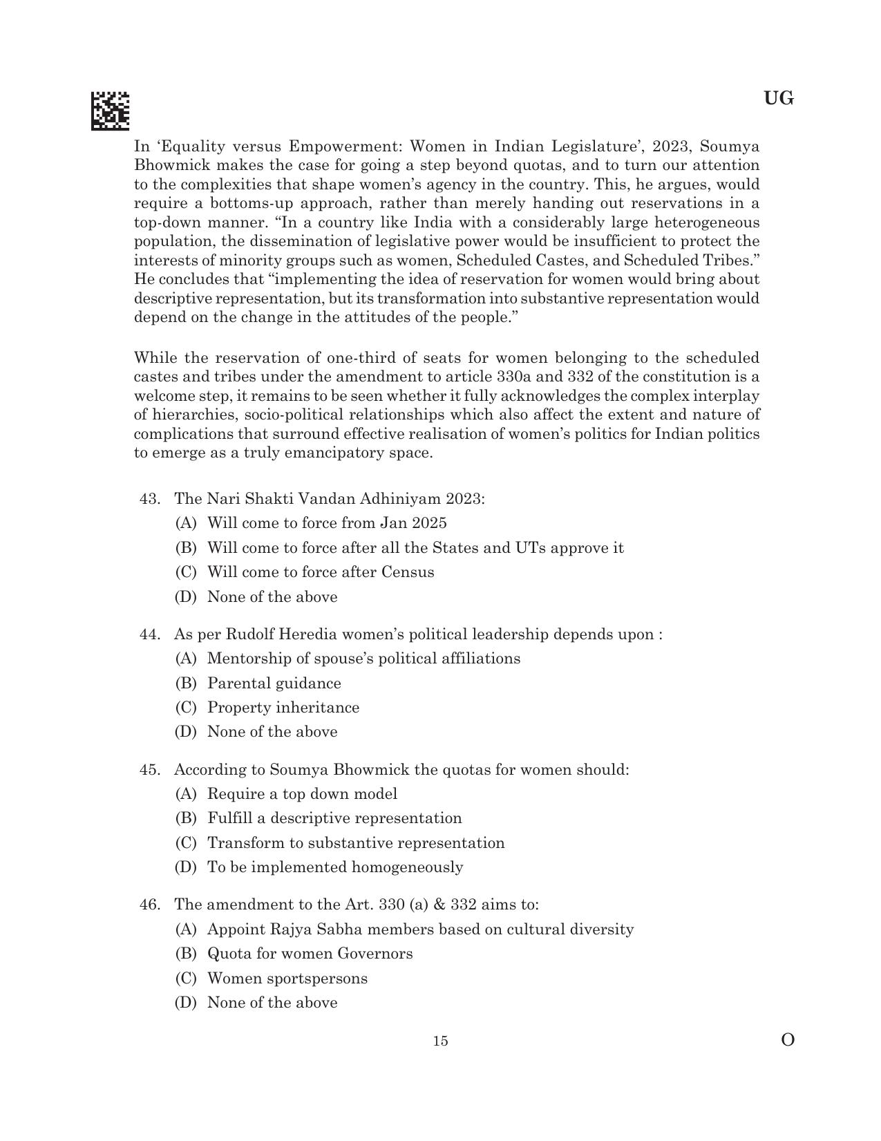 CLAT 2025 UG Question Paper - Page 97