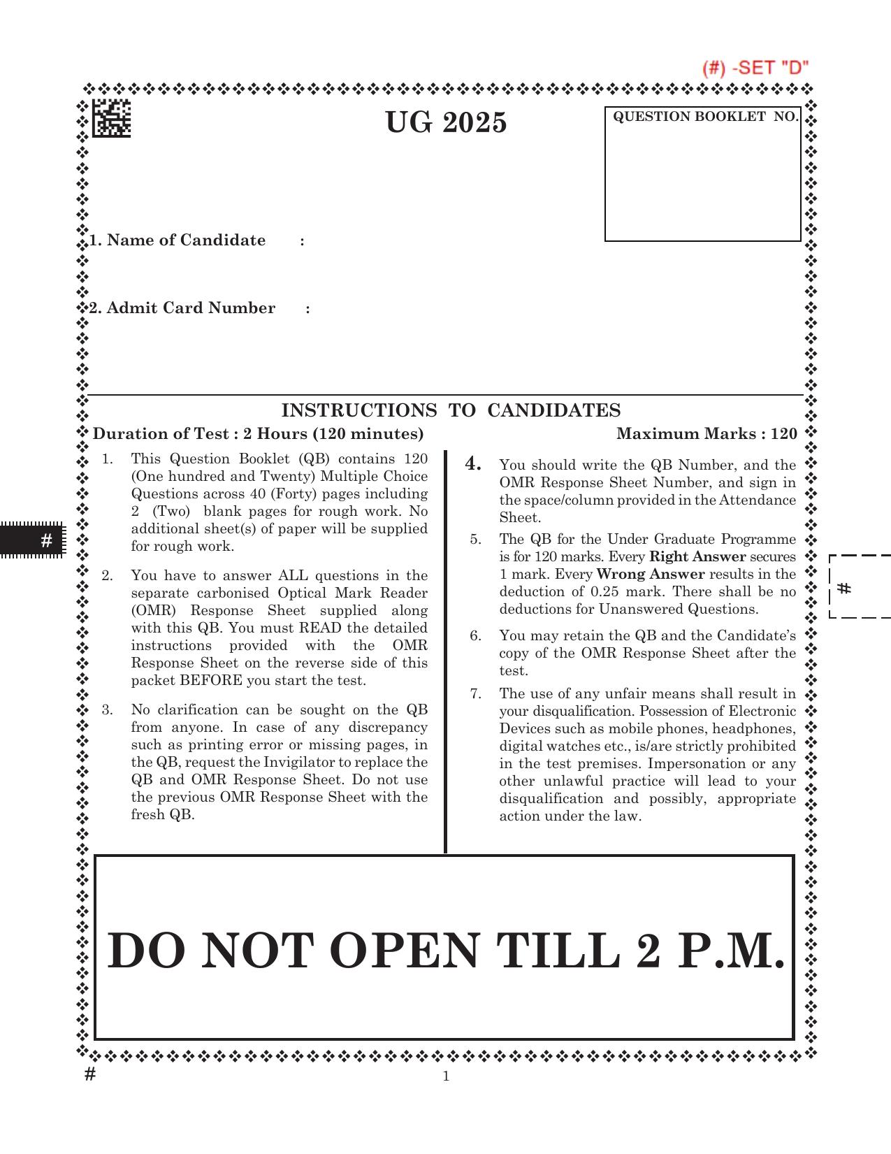 CLAT 2025 UG Question Paper - Page 123