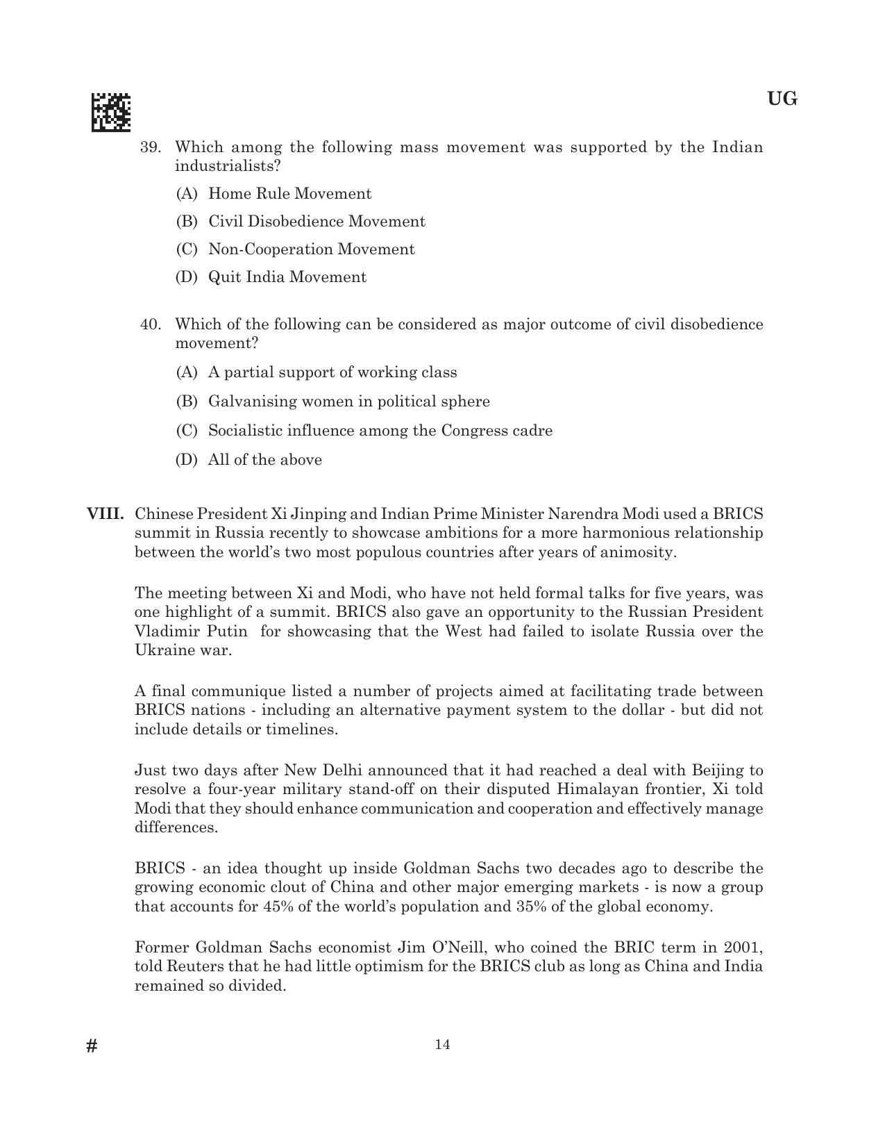 CLAT 2025 UG Question Paper - Page 136