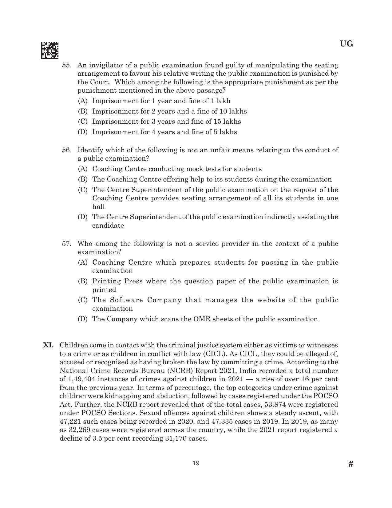 CLAT 2025 UG Question Paper - Page 141