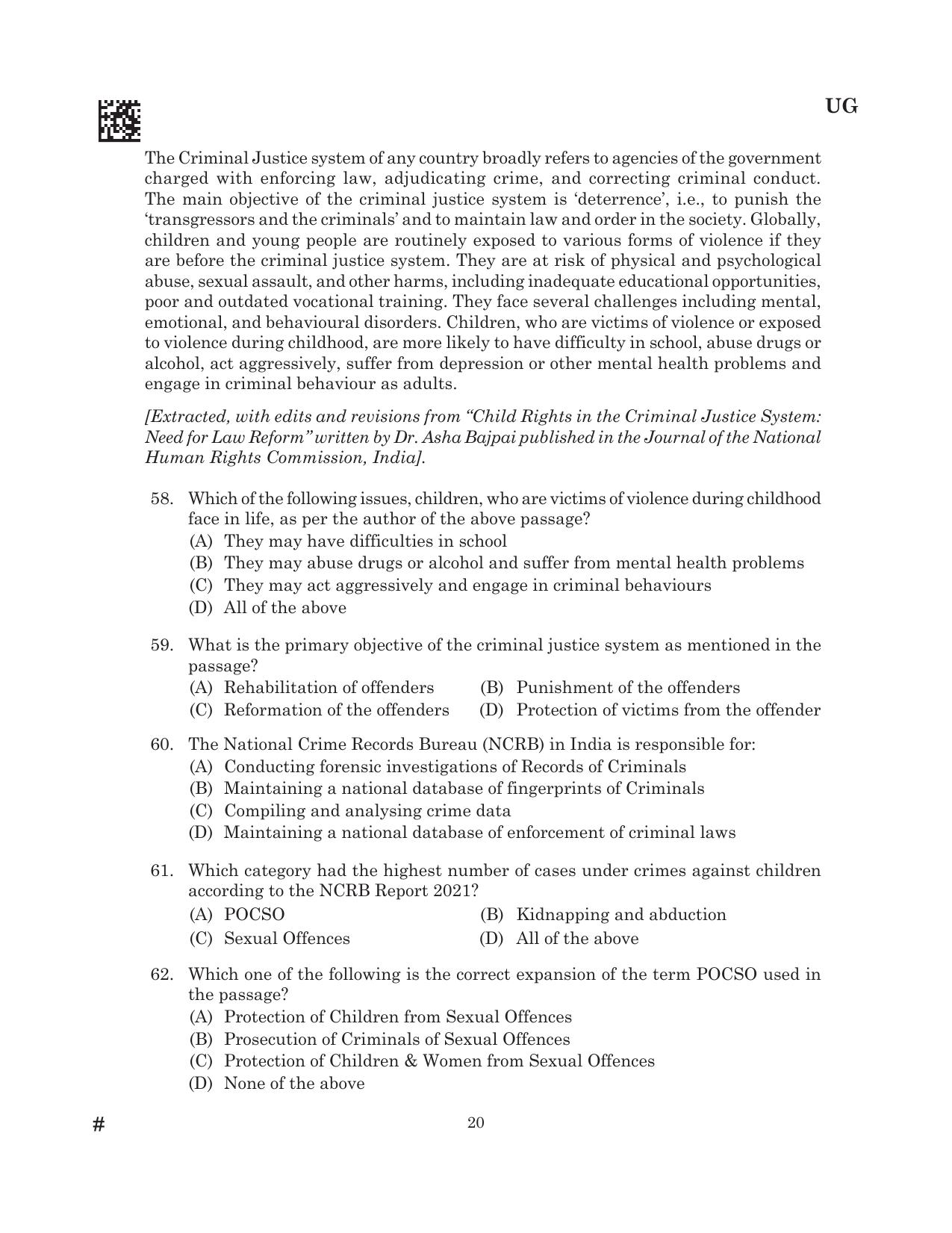 CLAT 2025 UG Question Paper - Page 142