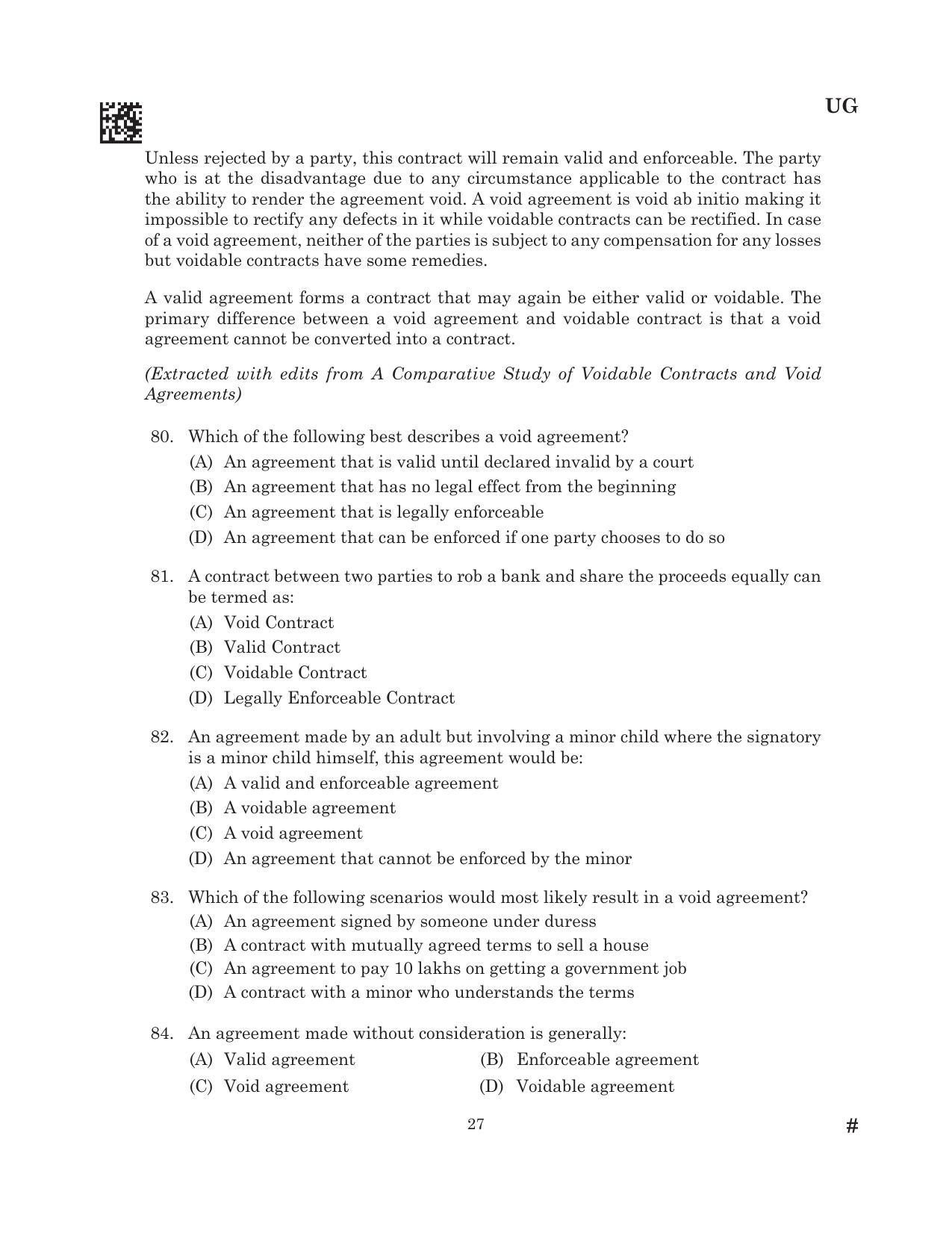 CLAT 2025 UG Question Paper - Page 149