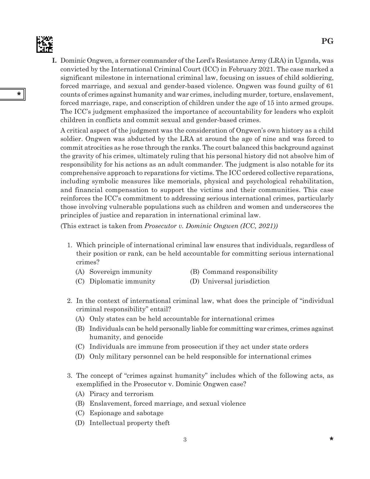 CLAT 2025 UG Question Paper - Page 173