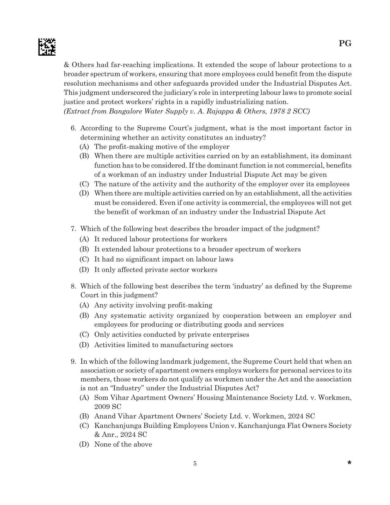 CLAT 2025 UG Question Paper - Page 175