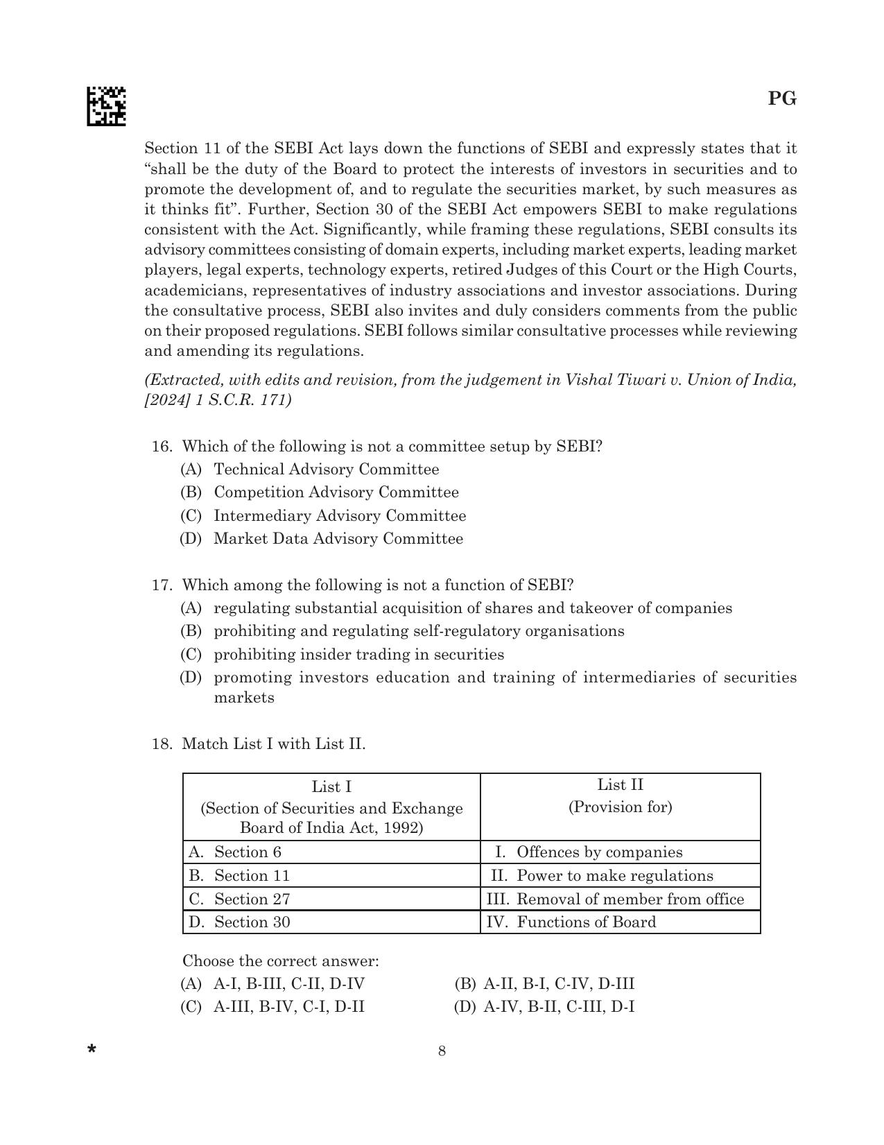 CLAT 2025 UG Question Paper - Page 178