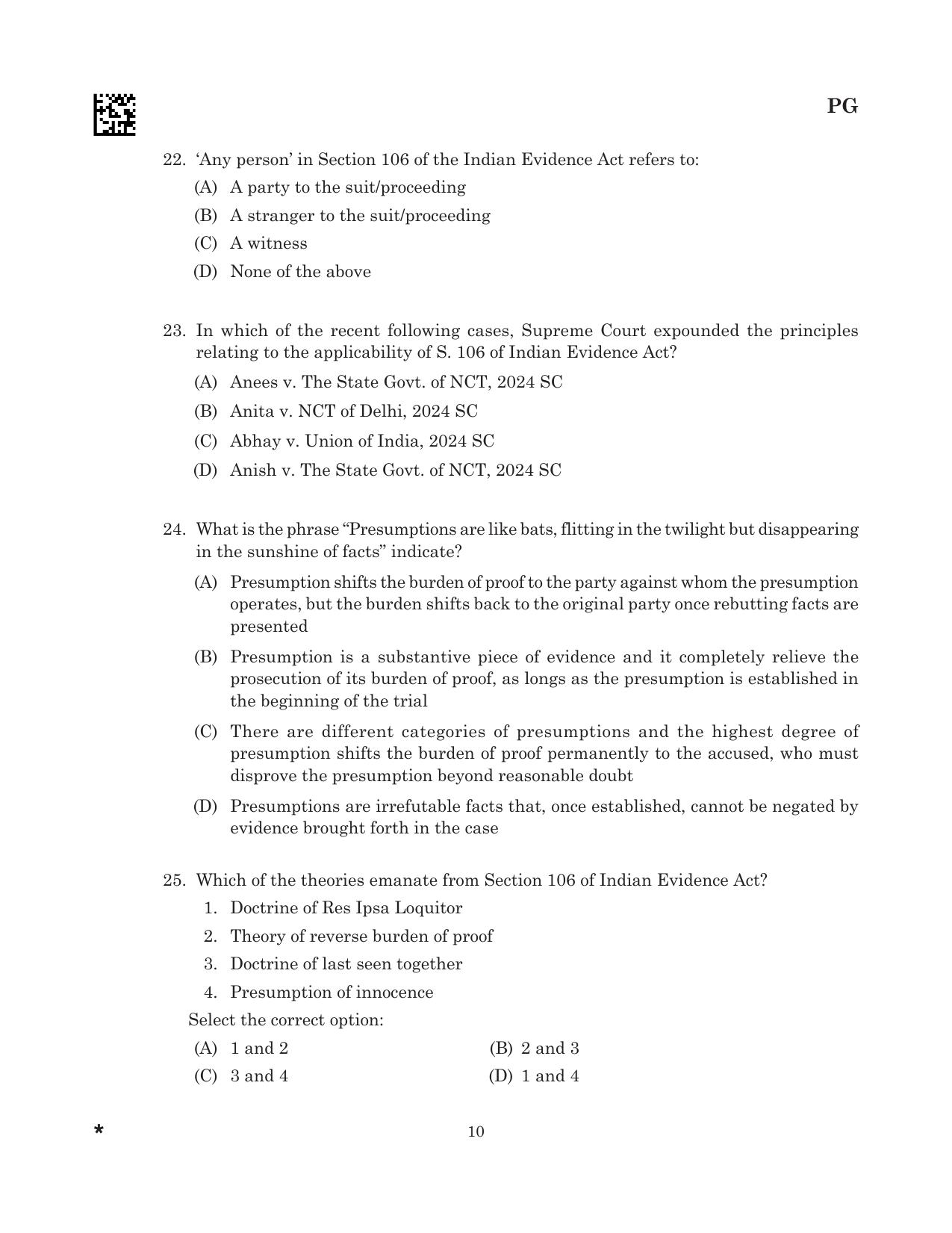 CLAT 2025 UG Question Paper - Page 180