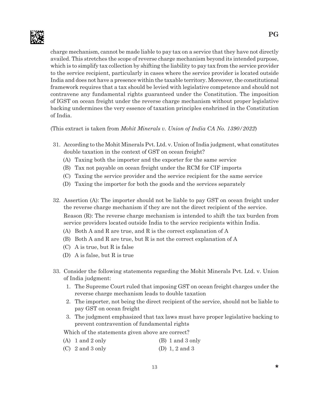 CLAT 2025 UG Question Paper - Page 183