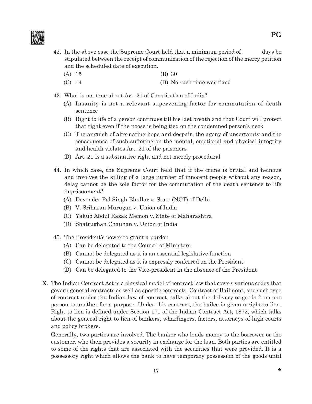 CLAT 2025 UG Question Paper - Page 187