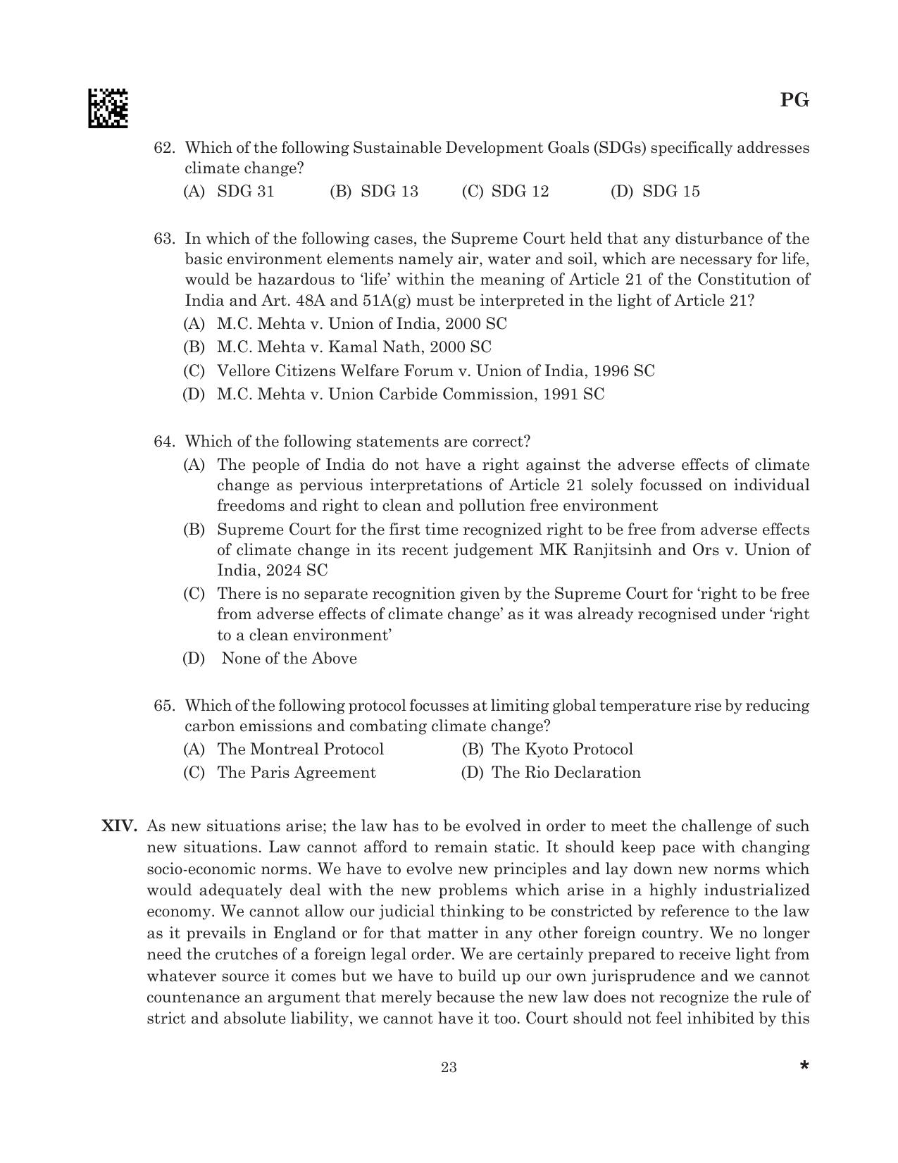 CLAT 2025 UG Question Paper - Page 193