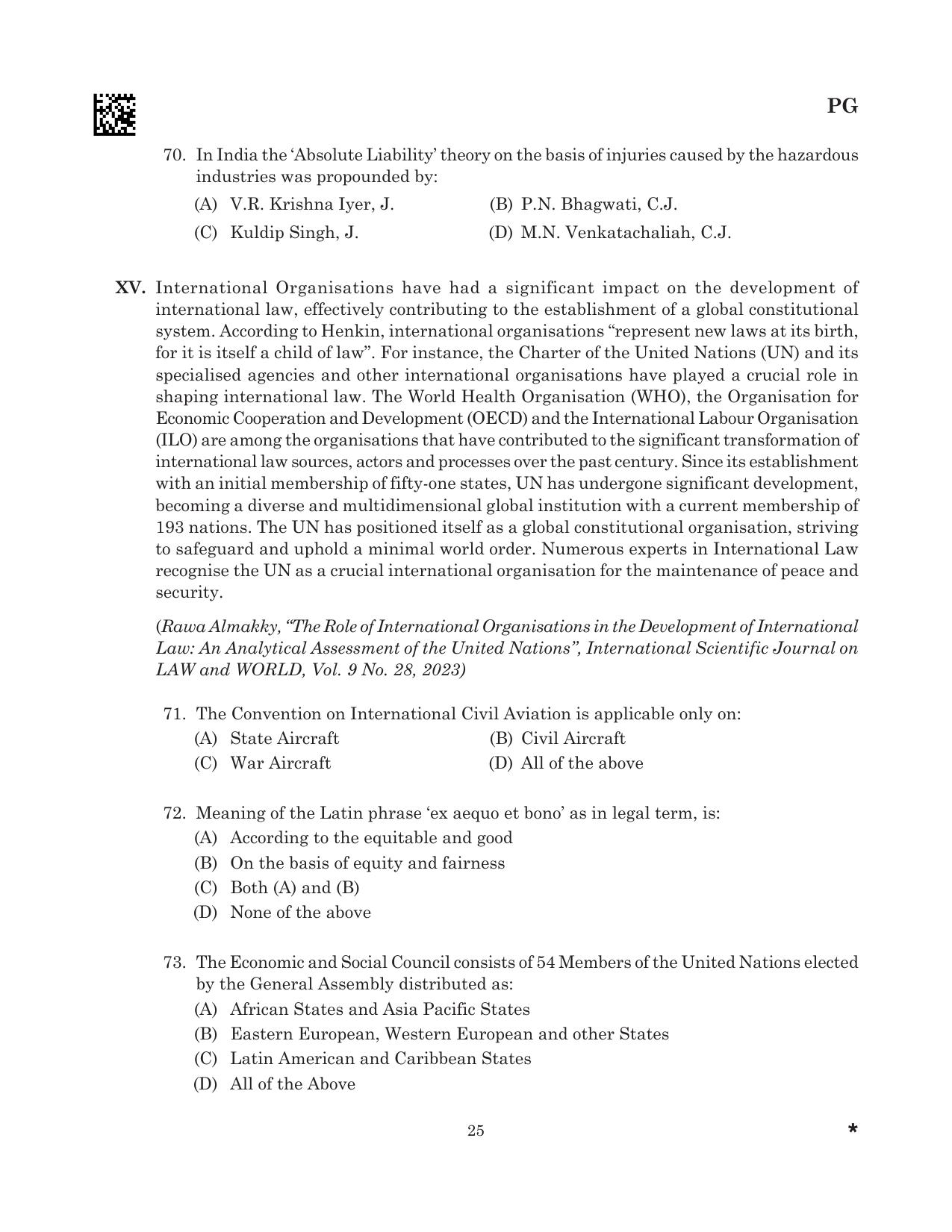CLAT 2025 UG Question Paper - Page 195