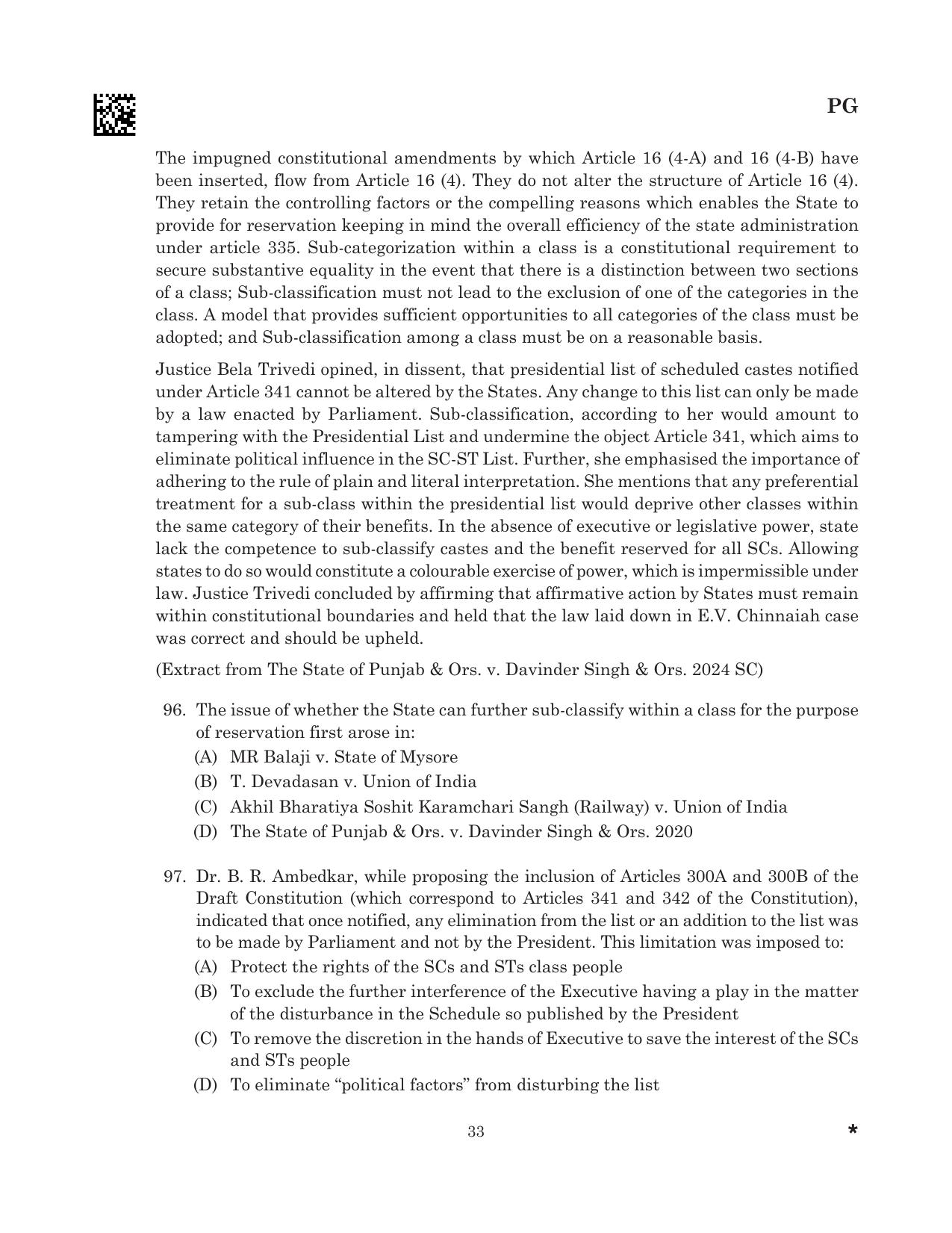 CLAT 2025 UG Question Paper - Page 203
