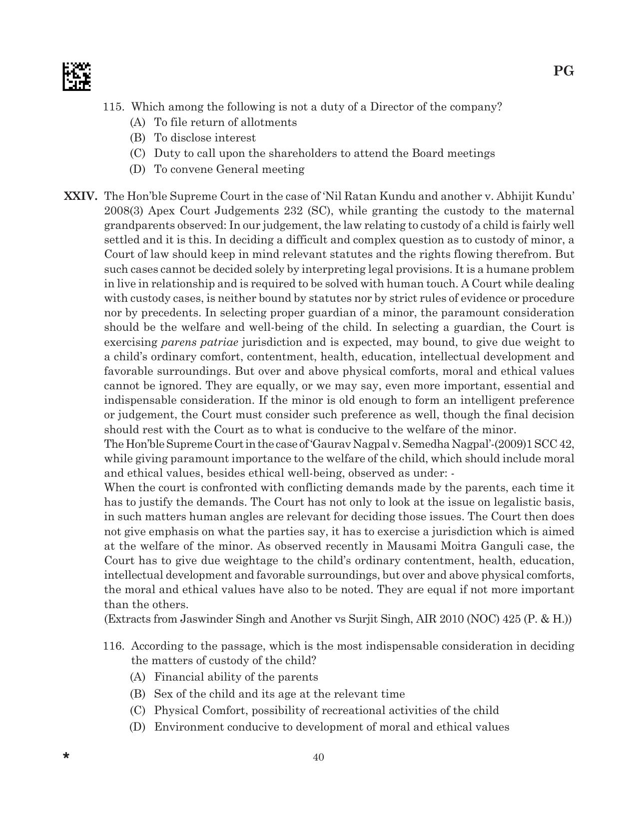 CLAT 2025 UG Question Paper - Page 210
