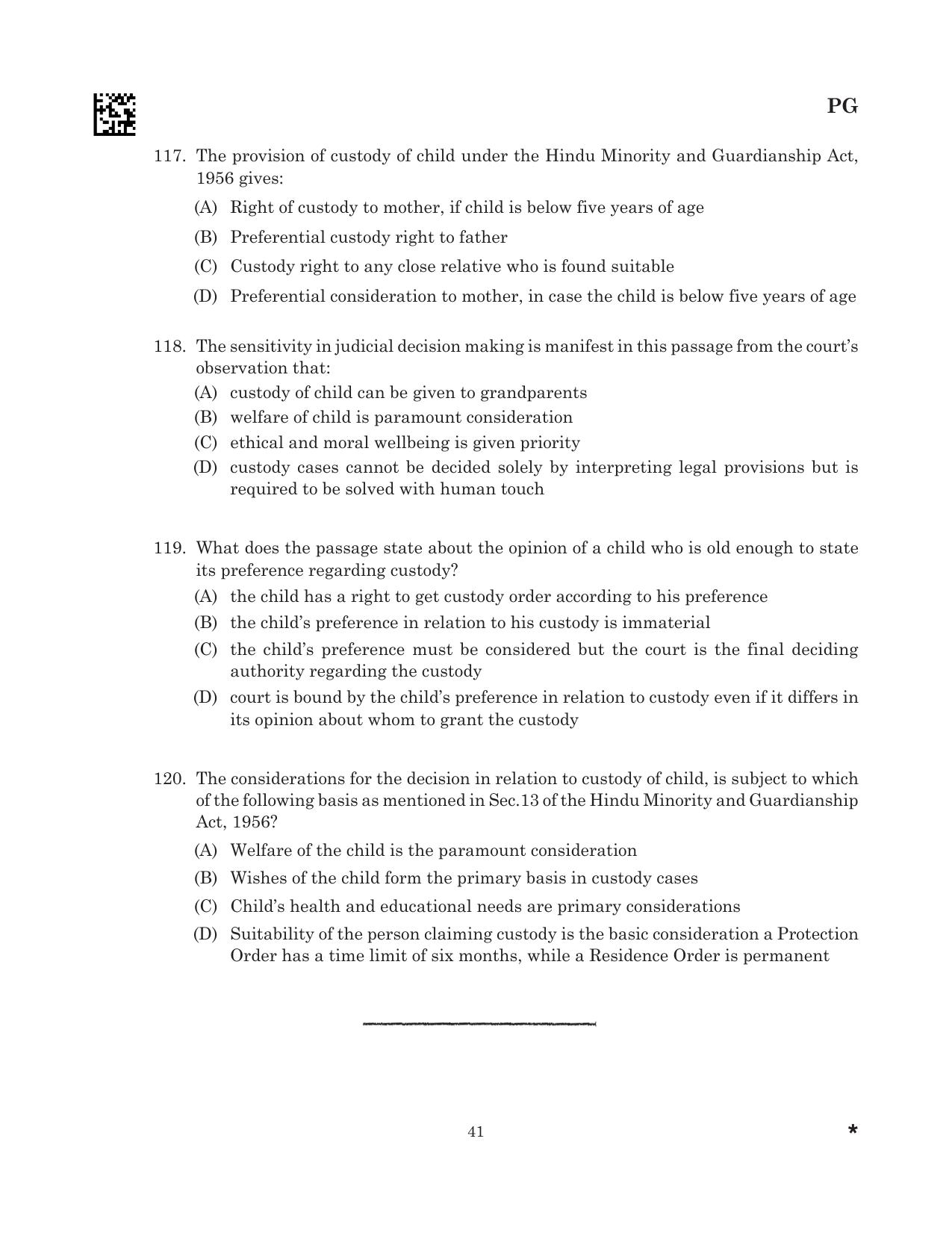 CLAT 2025 UG Question Paper - Page 211