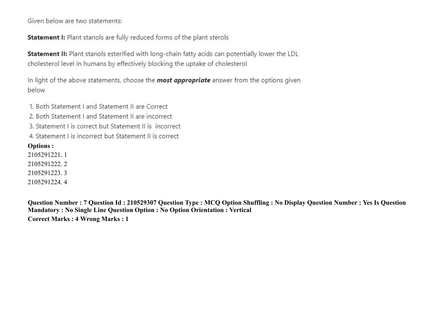 ICAR AIEEA PG 2020 PLANT BIOTECHNOLOGY Question Paper - Page 6