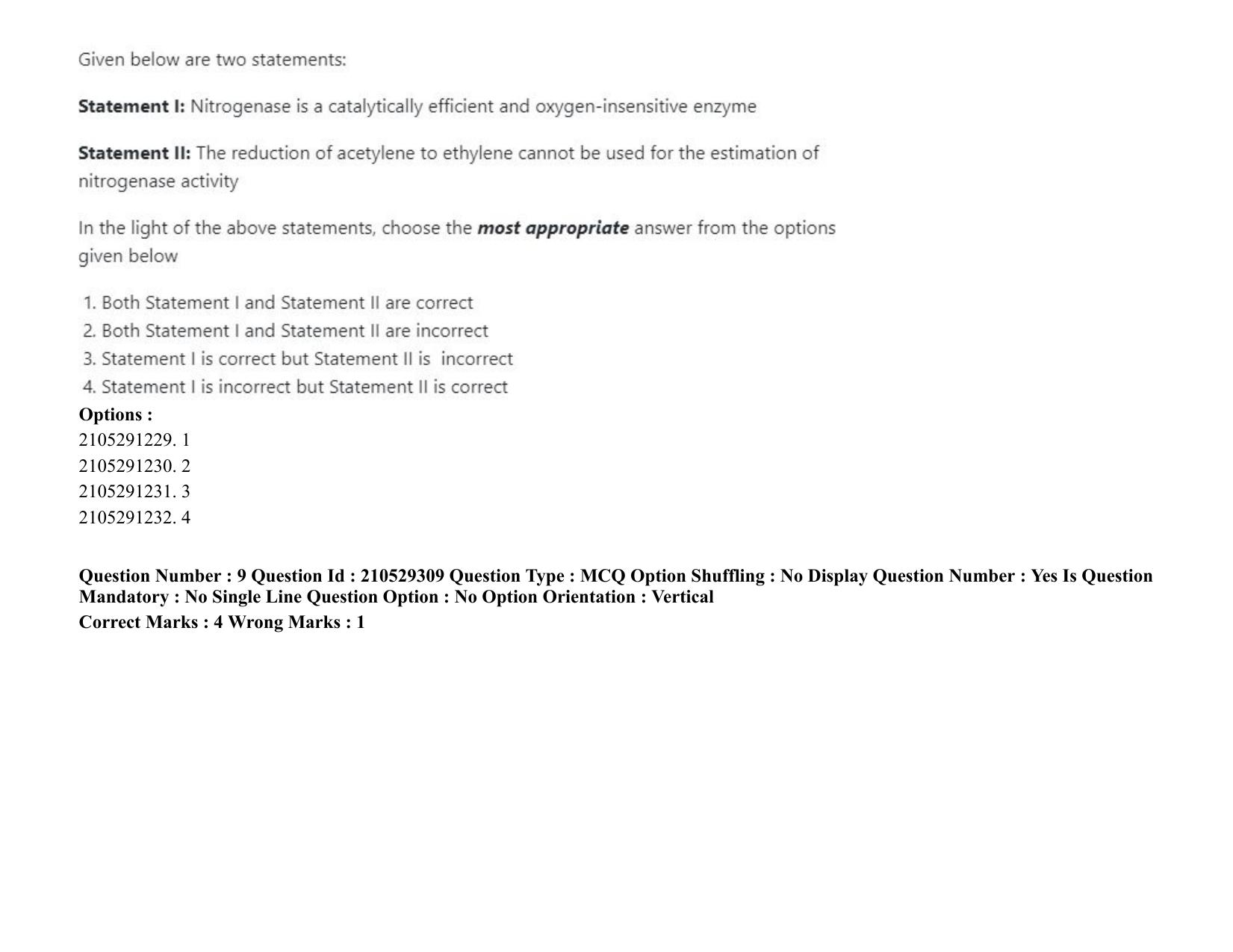 ICAR AIEEA PG 2020 PLANT BIOTECHNOLOGY Question Paper - Page 8