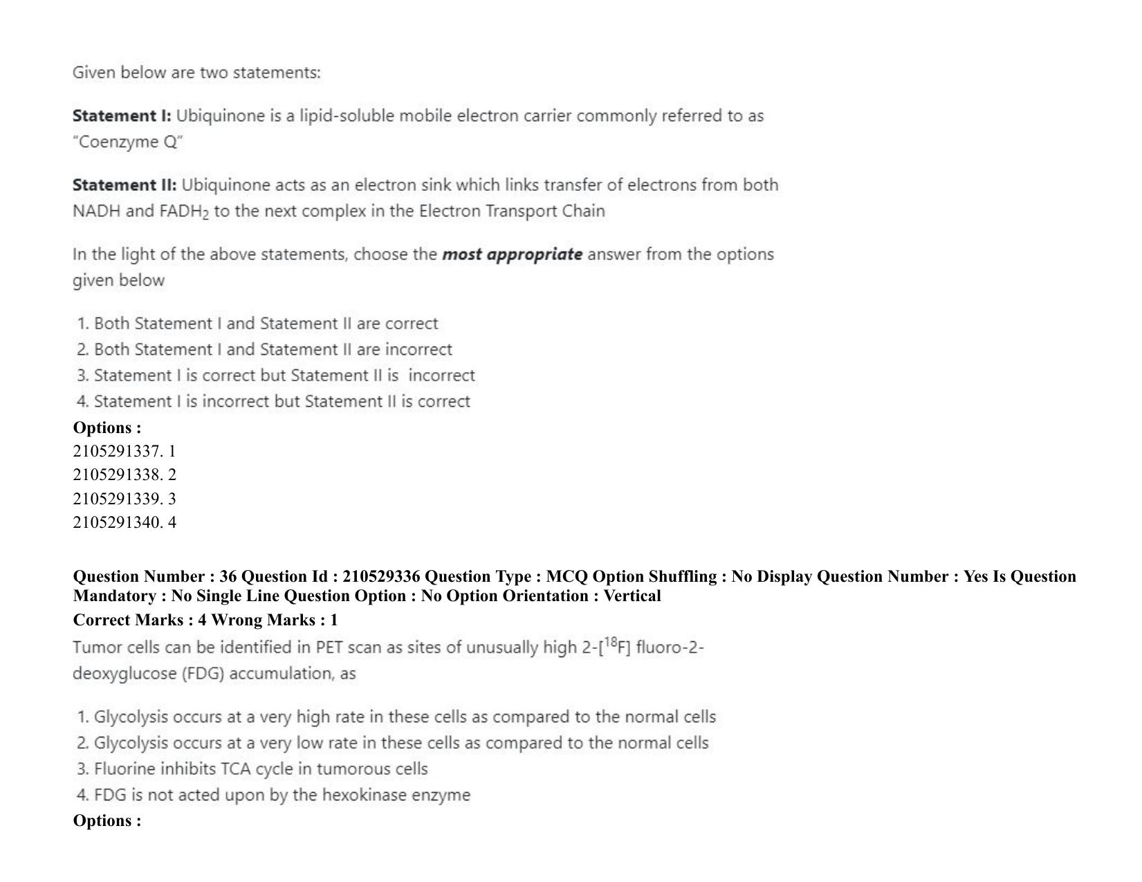 ICAR AIEEA PG 2020 PLANT BIOTECHNOLOGY Question Paper - Page 23