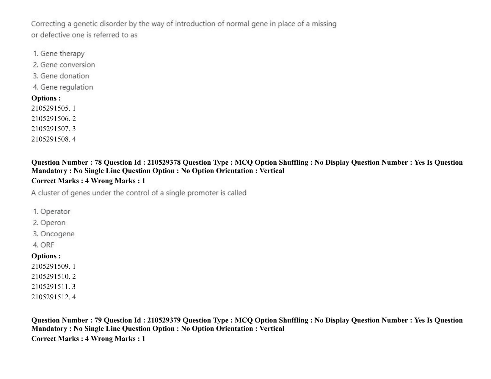 ICAR AIEEA PG 2020 PLANT BIOTECHNOLOGY Question Paper - Page 44