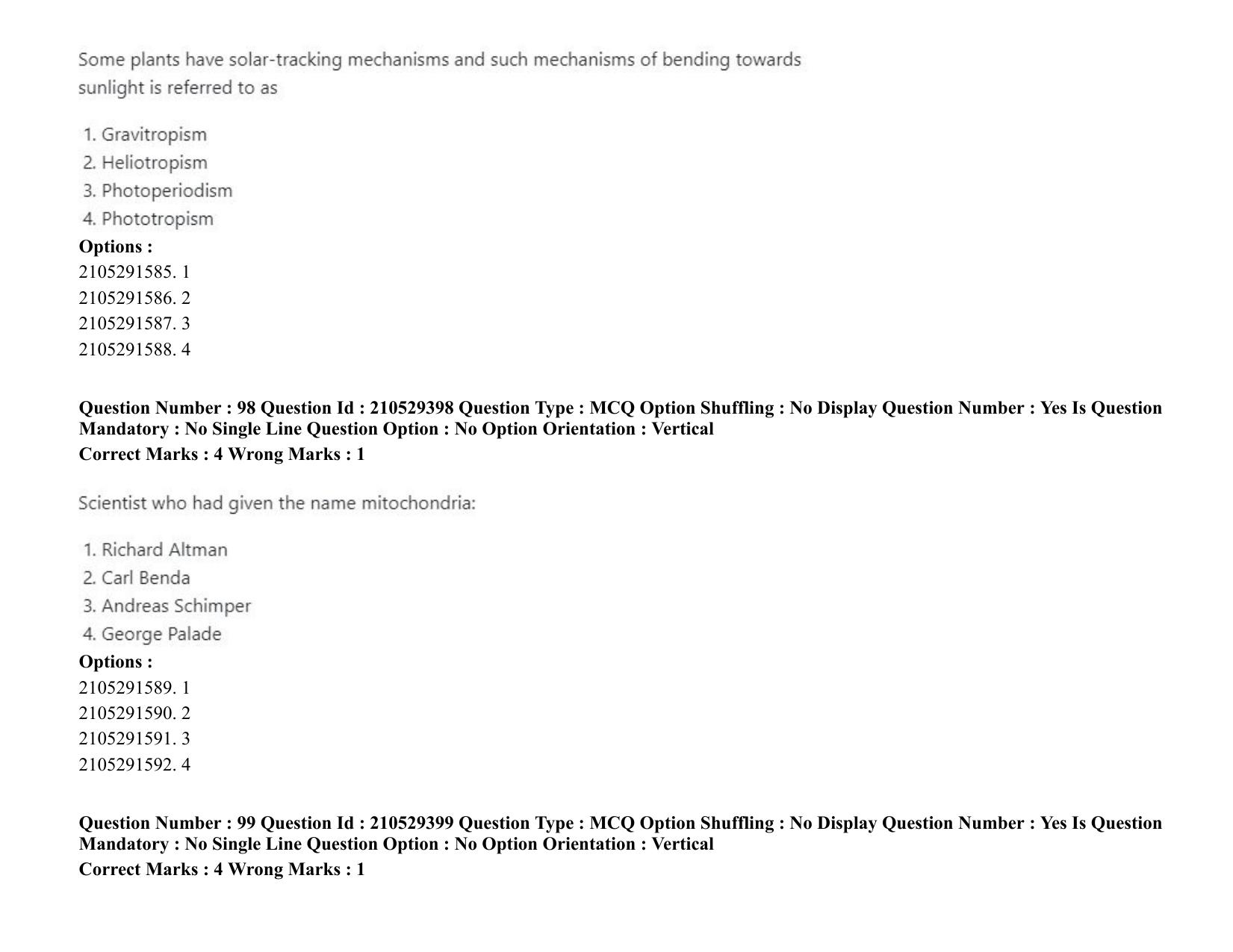 ICAR AIEEA PG 2020 PLANT BIOTECHNOLOGY Question Paper - Page 54