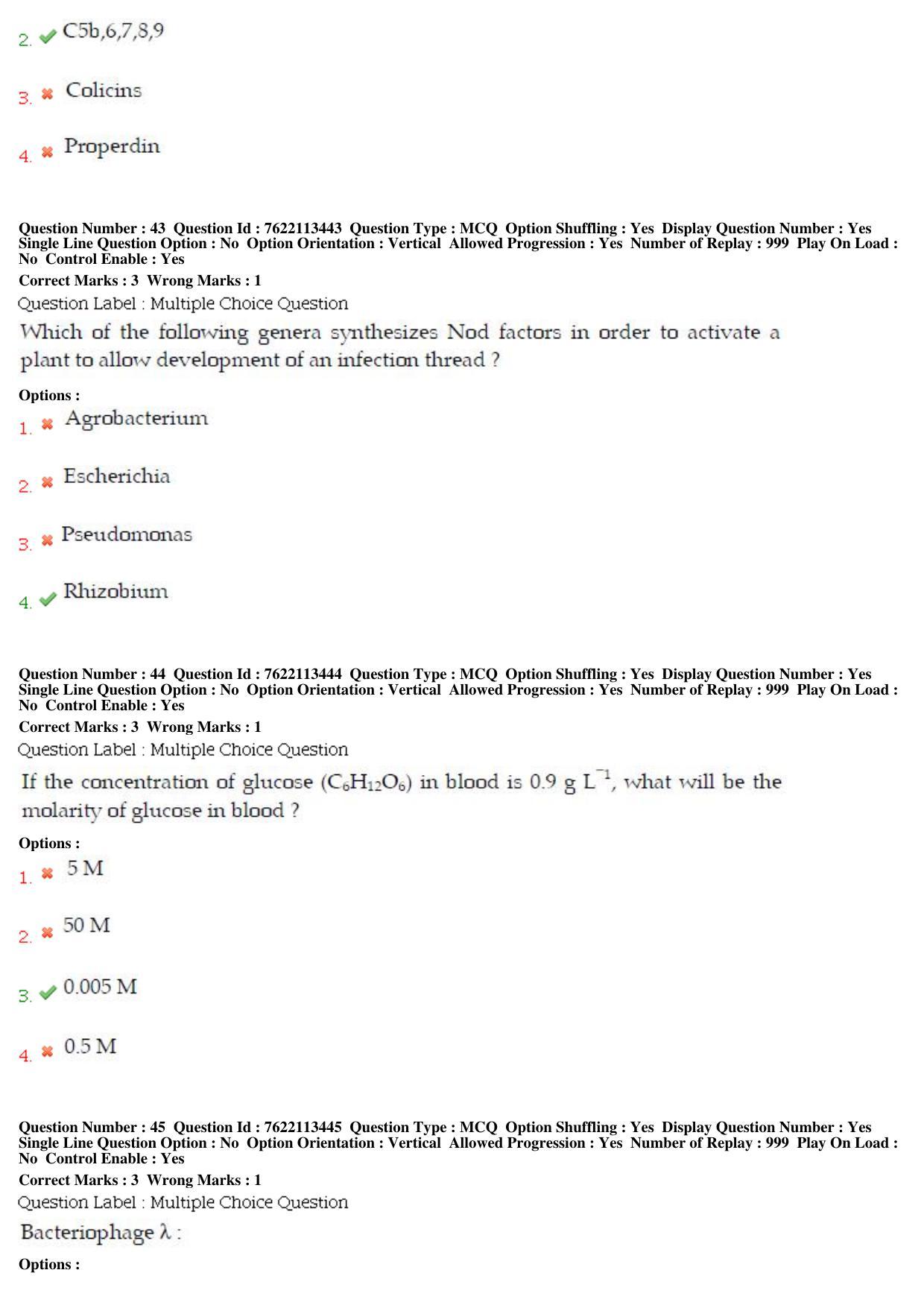 BHU RET Biochemistry 2019 Question Paper  - Page 23
